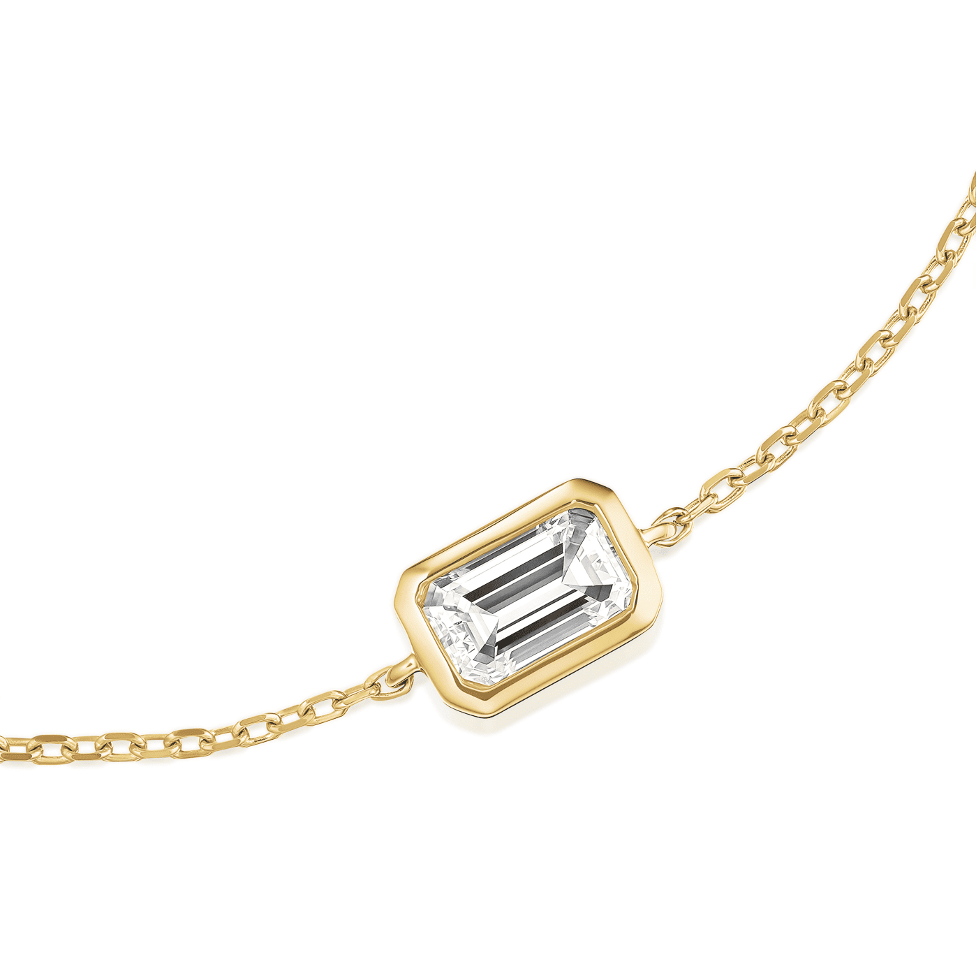 Armband syn. Diamant 0,311ct. 585er Gelbgold Eterna Square