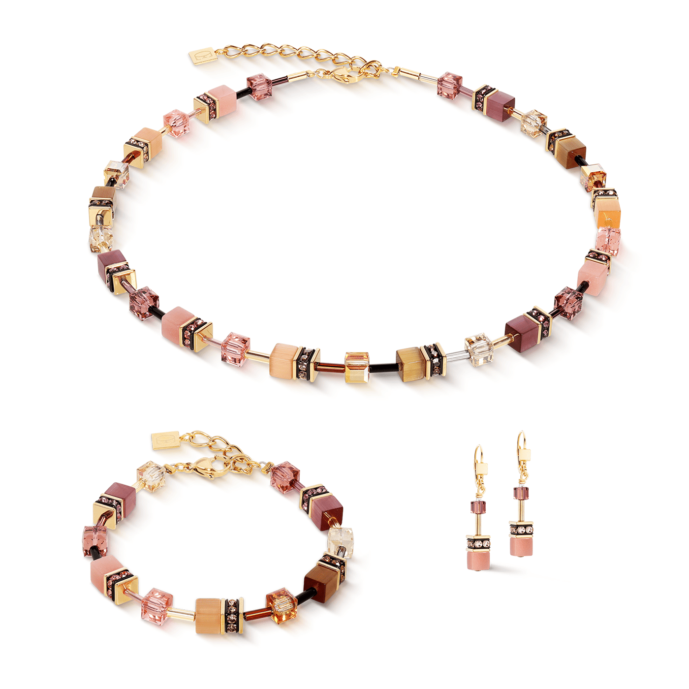 Armband Edelstahl gelb vergoldet GeoCUBE® Iconic Armband Edelstahl gelb vergoldet GeoCUBE® Iconic