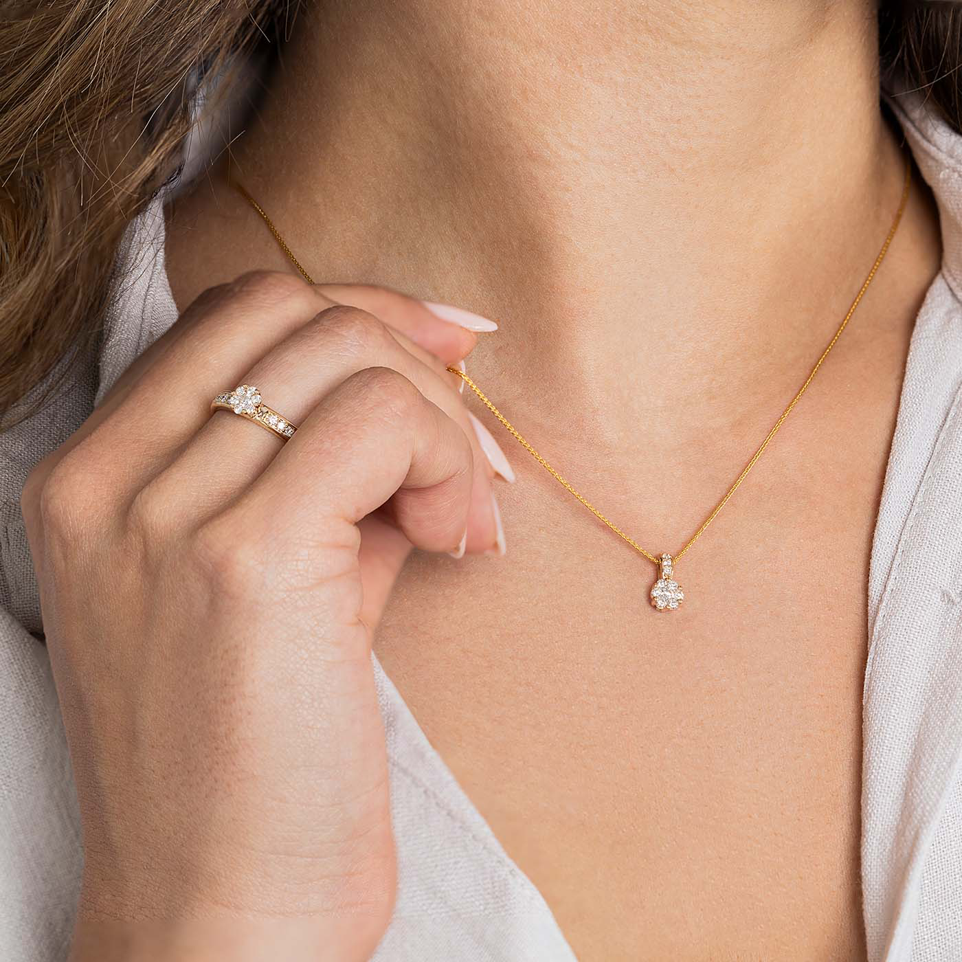 Kette Diamant zus. ca. 0,30 ct. 585er Gelbgold Viola Kette Diamant zus. ca. 0,30 ct. 585er Gelbgold Viola