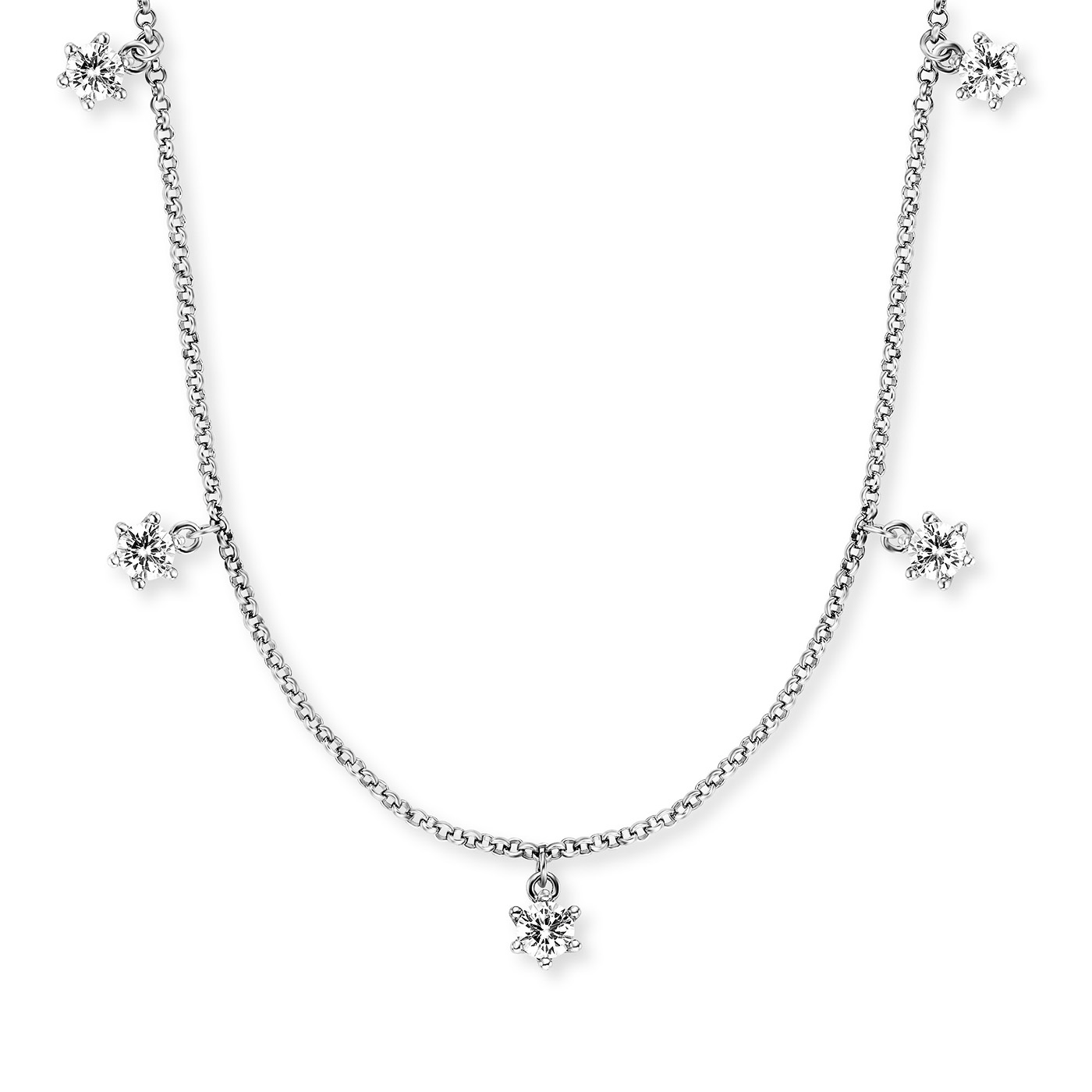 Kette Zirkonia 925er Silber Shiny