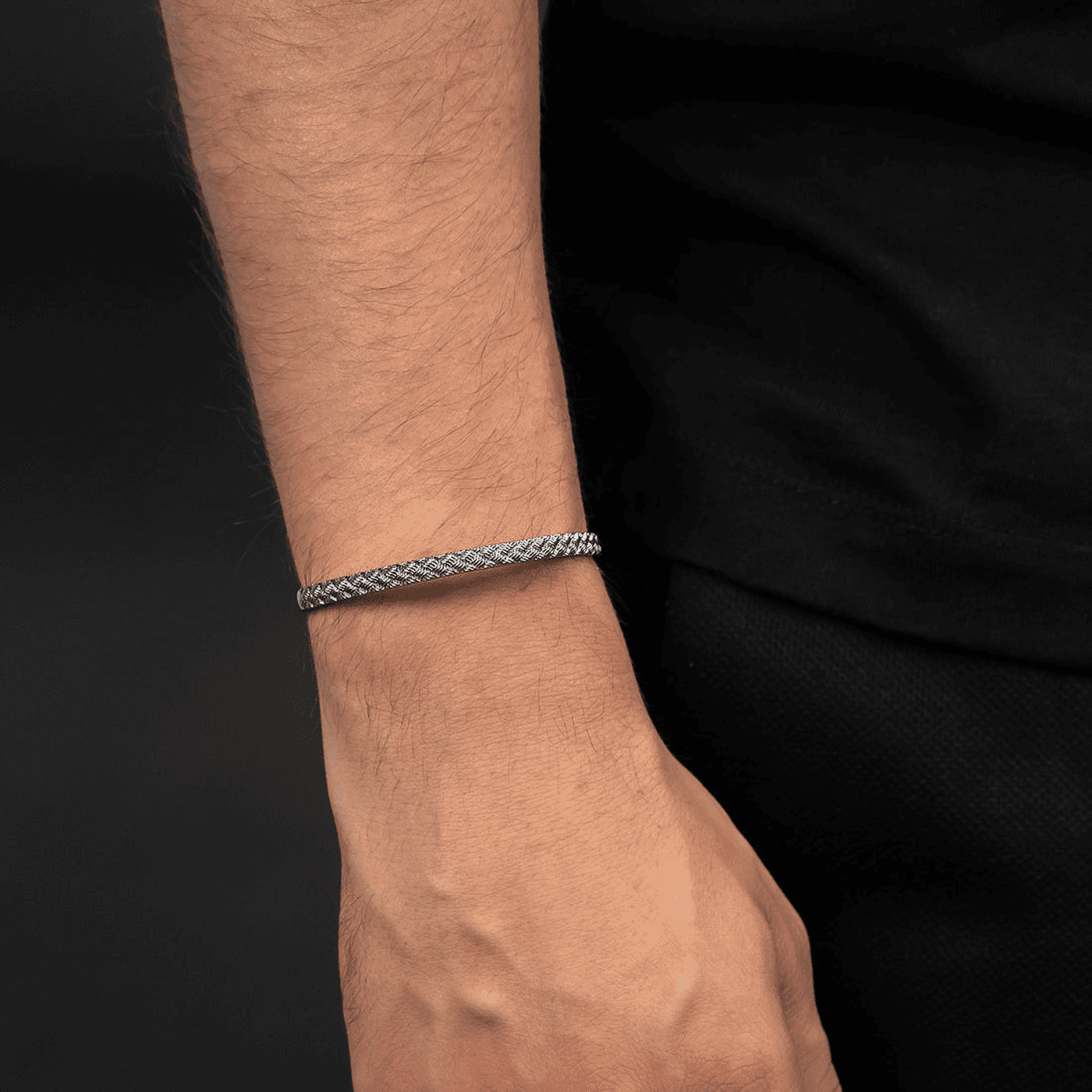 Armreif Edelstahl Bangle Weave