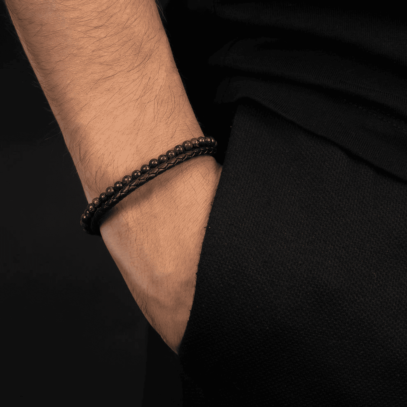 Armband Bronzit Leder Tyler