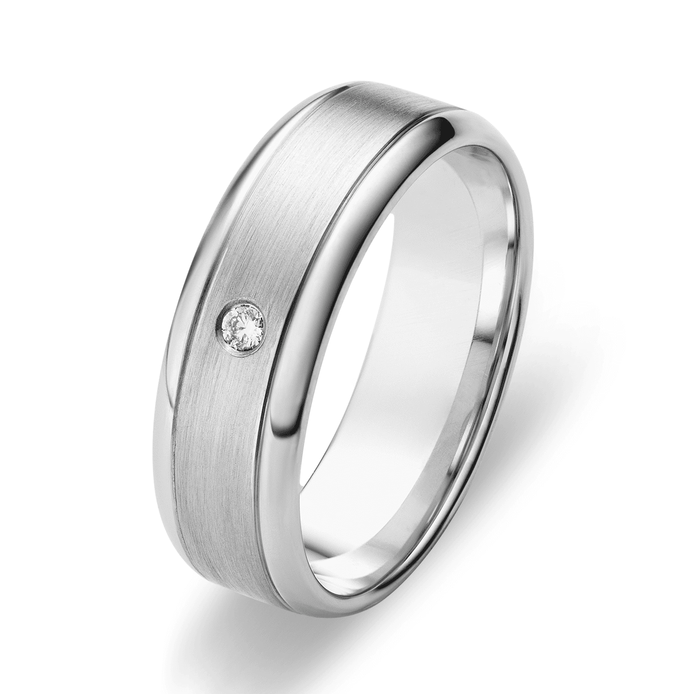 Trauring ca. 0,02 ct. 333er Weißgold St. Tropez Trauring ca. 0,02 ct. 333er Weißgold St. Tropez