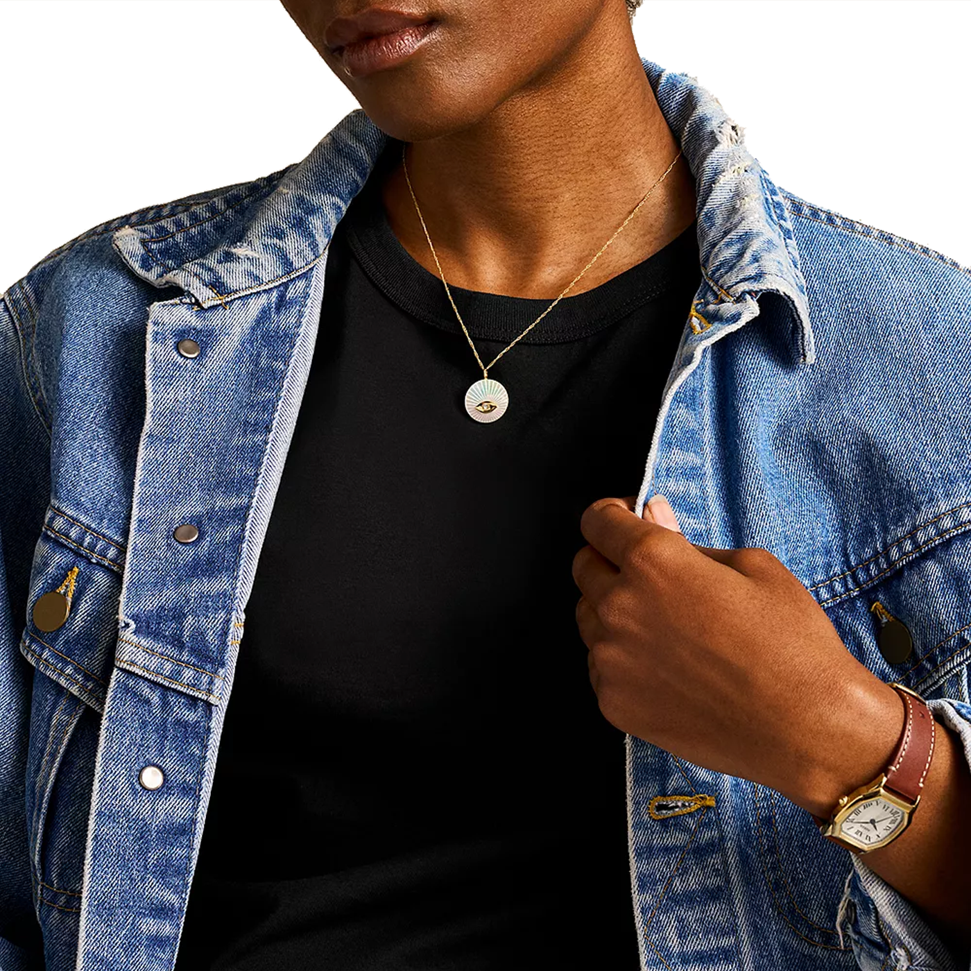 Edelstahlkette gelb vergoldet Sutton