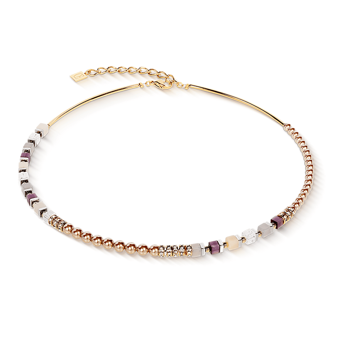 Edelsteinkette Edelstahl gelb vergoldet Precious Fusion Edelsteinkette Edelstahl gelb vergoldet Precious Fusion