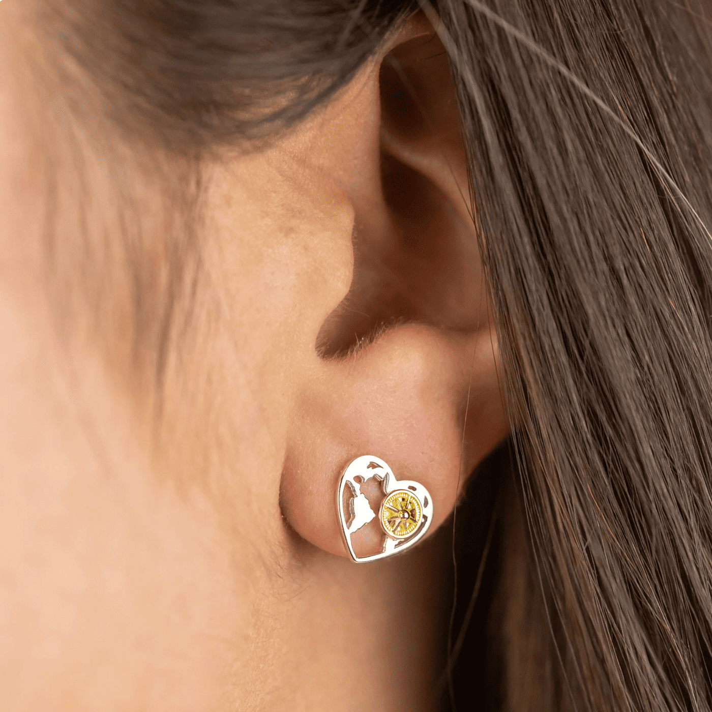 Ohrringe 925er Silber bicolor Modisch Ohrringe 925er Silber bicolor Modisch