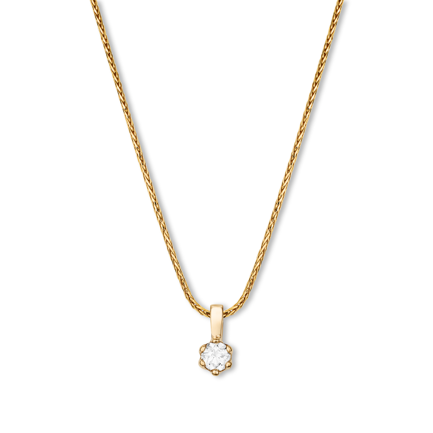Kette Diamant ca. 0,10 ct. 585er Gelbgold In Love Solitär Kette Diamant ca. 0,10 ct. 585er Gelbgold In Love Solitär