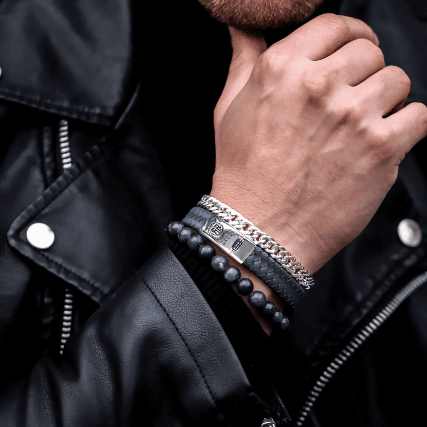 Armband Edelstahl Midnight Blue Vintage Armband Edelstahl Midnight Blue Vintage