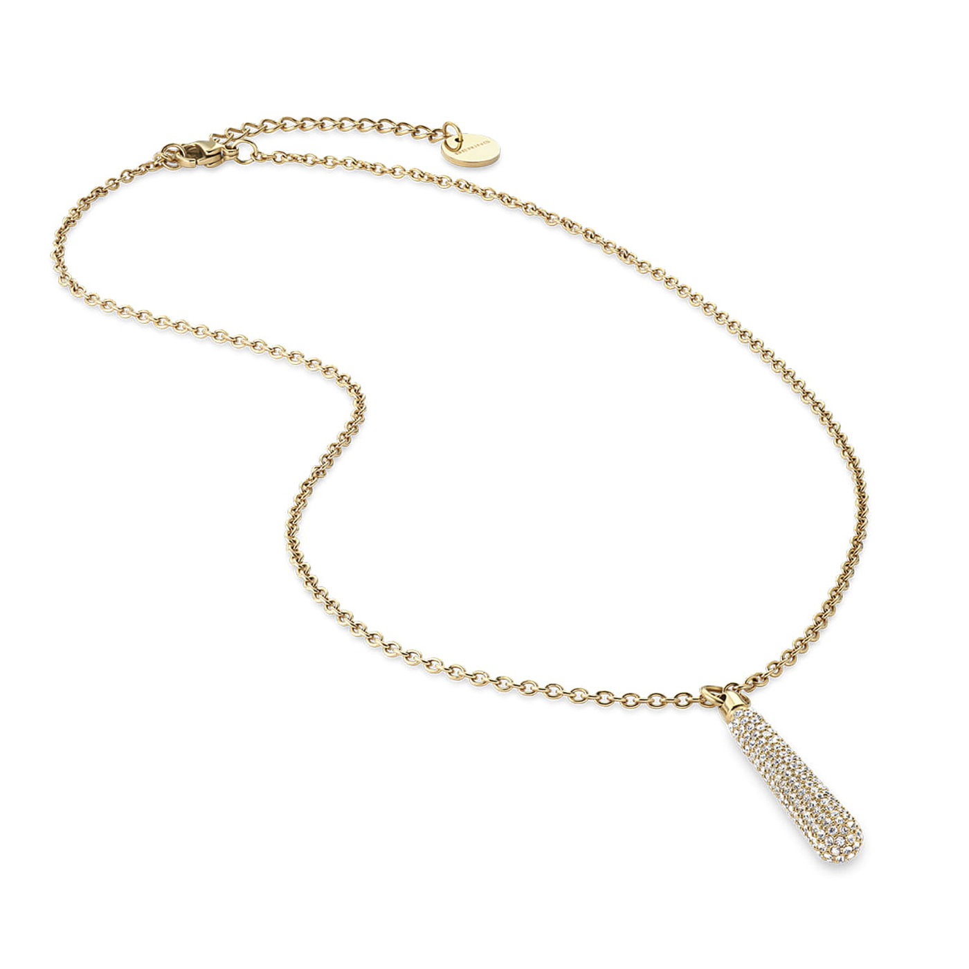 Kette Glasstein Edelstahl gelb vergoldet Arctic Symphony Kette Glasstein Edelstahl gelb vergoldet Arctic Symphony