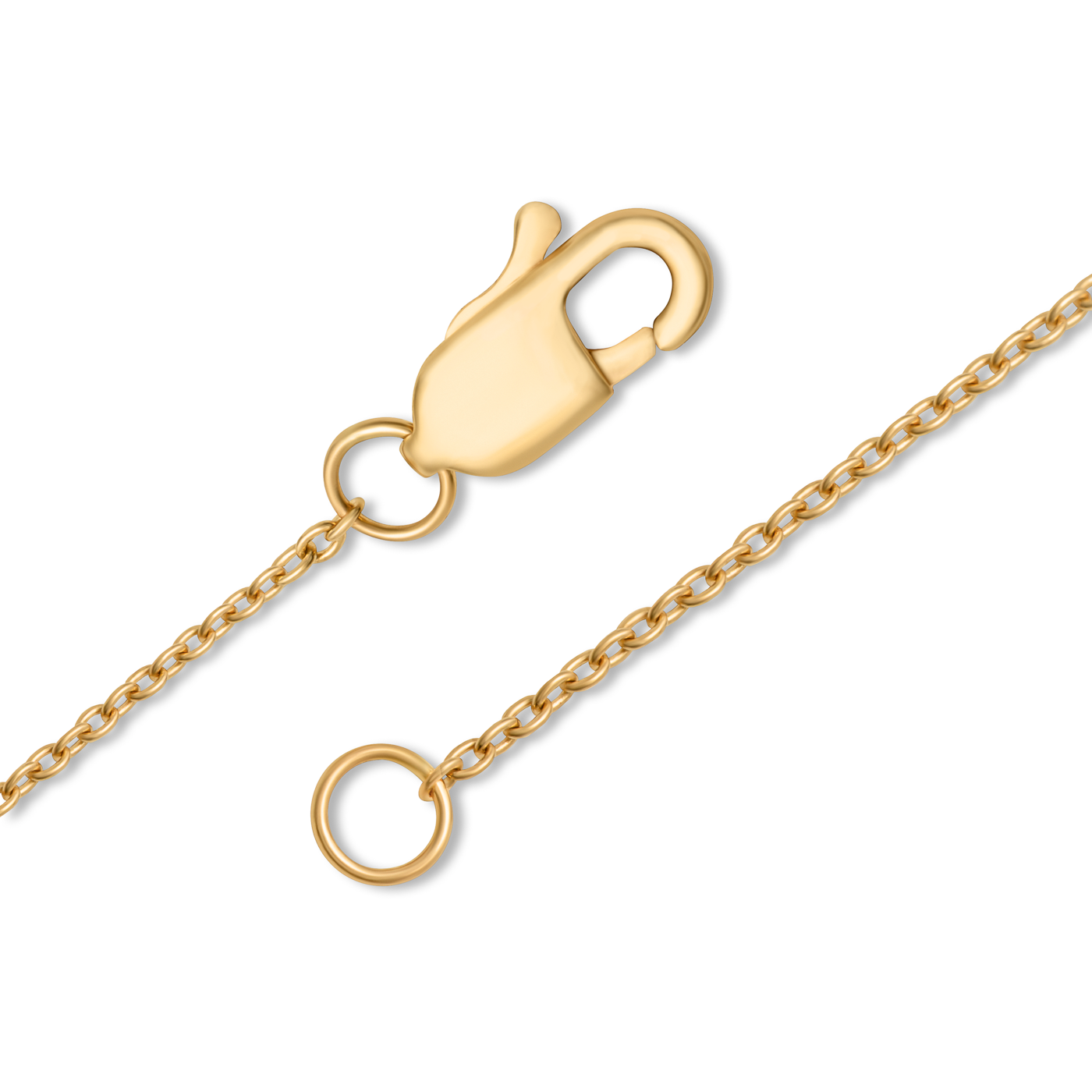 Kette Saphir + Diamant zus. ca. 0,08ct. 375er Gelbgold