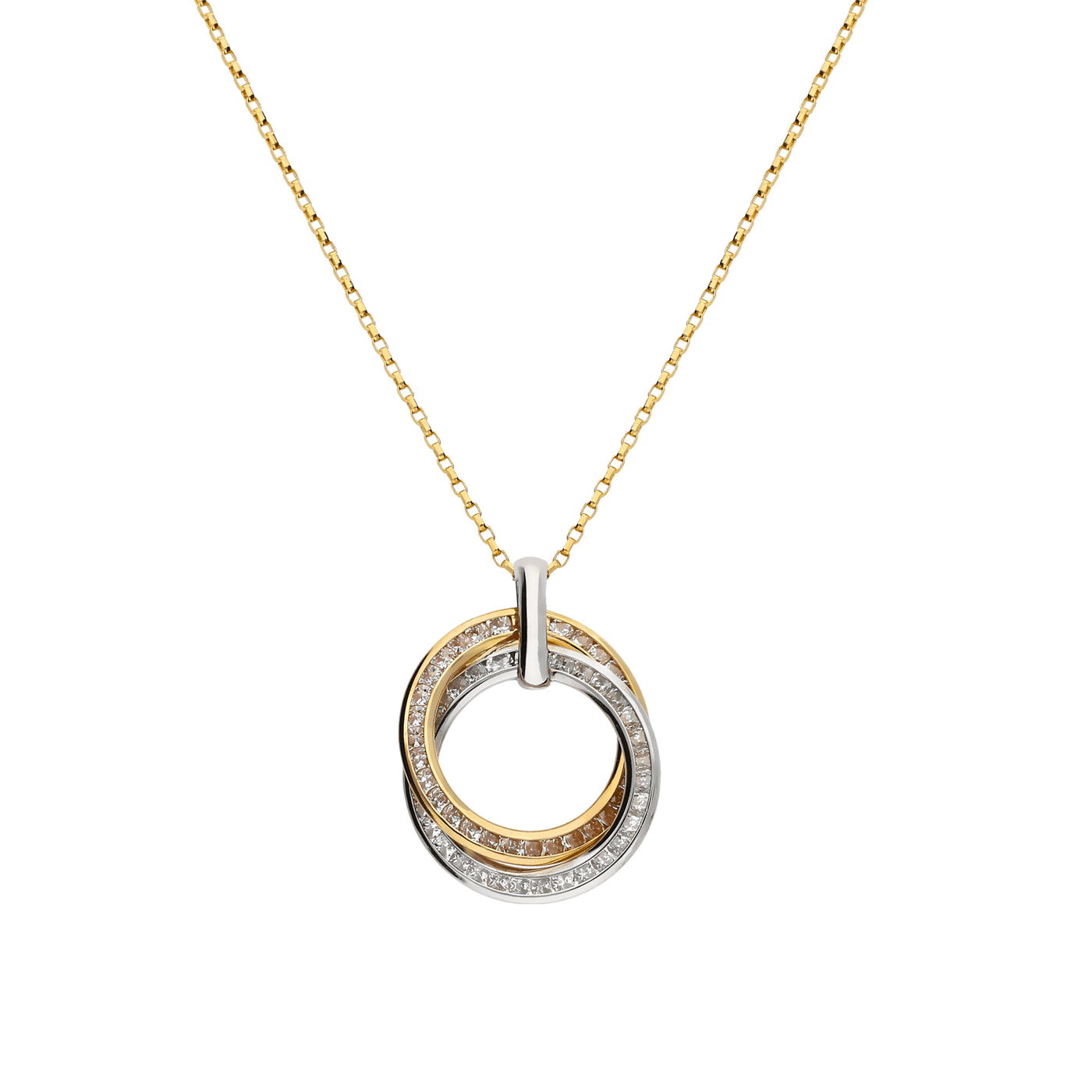Kette Zirkonia 375er bicolor  Kette Zirkonia 375er bicolor