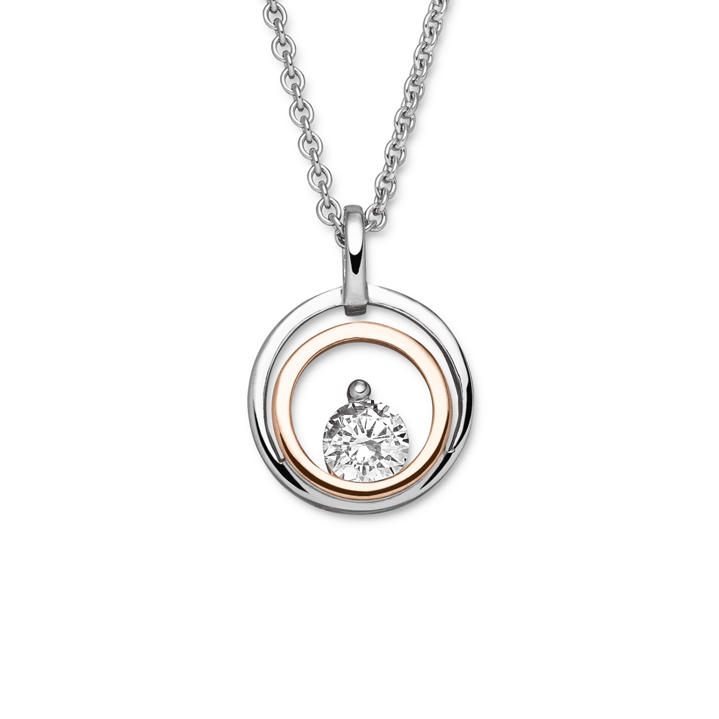 Kette Zirkonia 925er Silber rose´ 