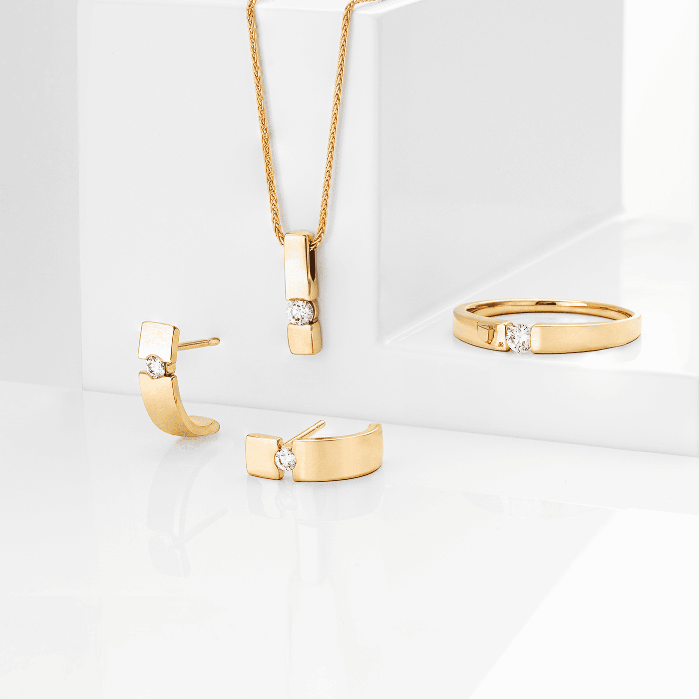 Ring Diamant ca. 0,10 ct. 585er Gelbgold In Love Solitär