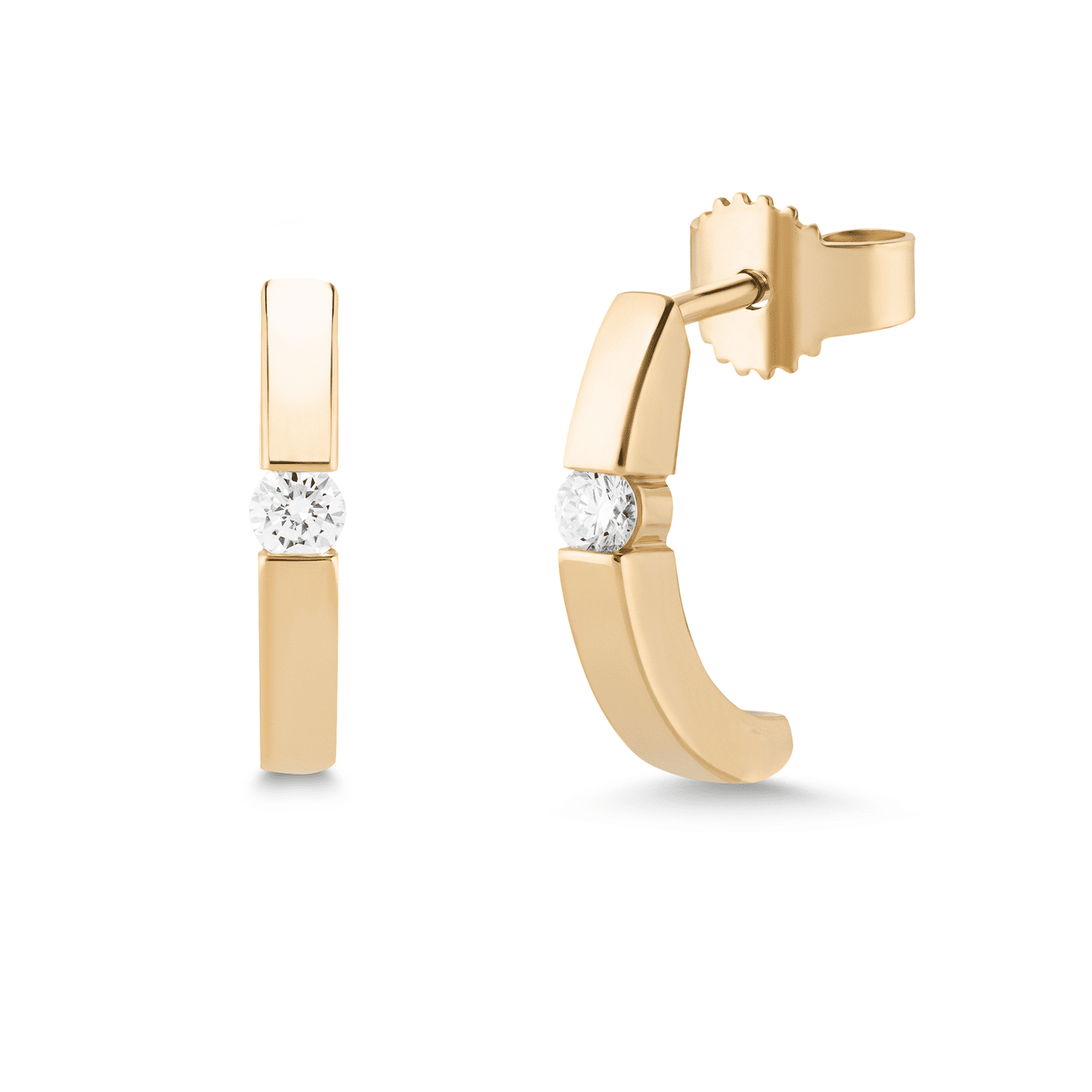Ohrringe Diamant zus. ca. 0,10 ct. 585er Gelbgold In Love Solitär Ohrringe Diamant zus. ca. 0,10 ct. 585er Gelbgold In Love Solitär