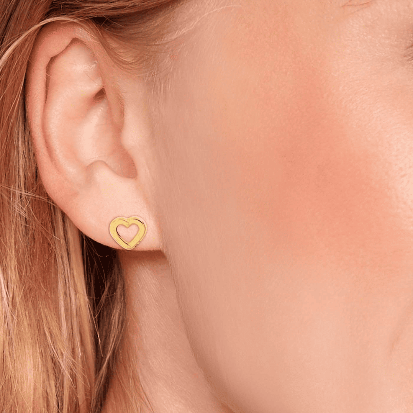 Ohrringe Edelstahl gelb vergoldet Toggle Heart Ohrringe Edelstahl gelb vergoldet Toggle Heart