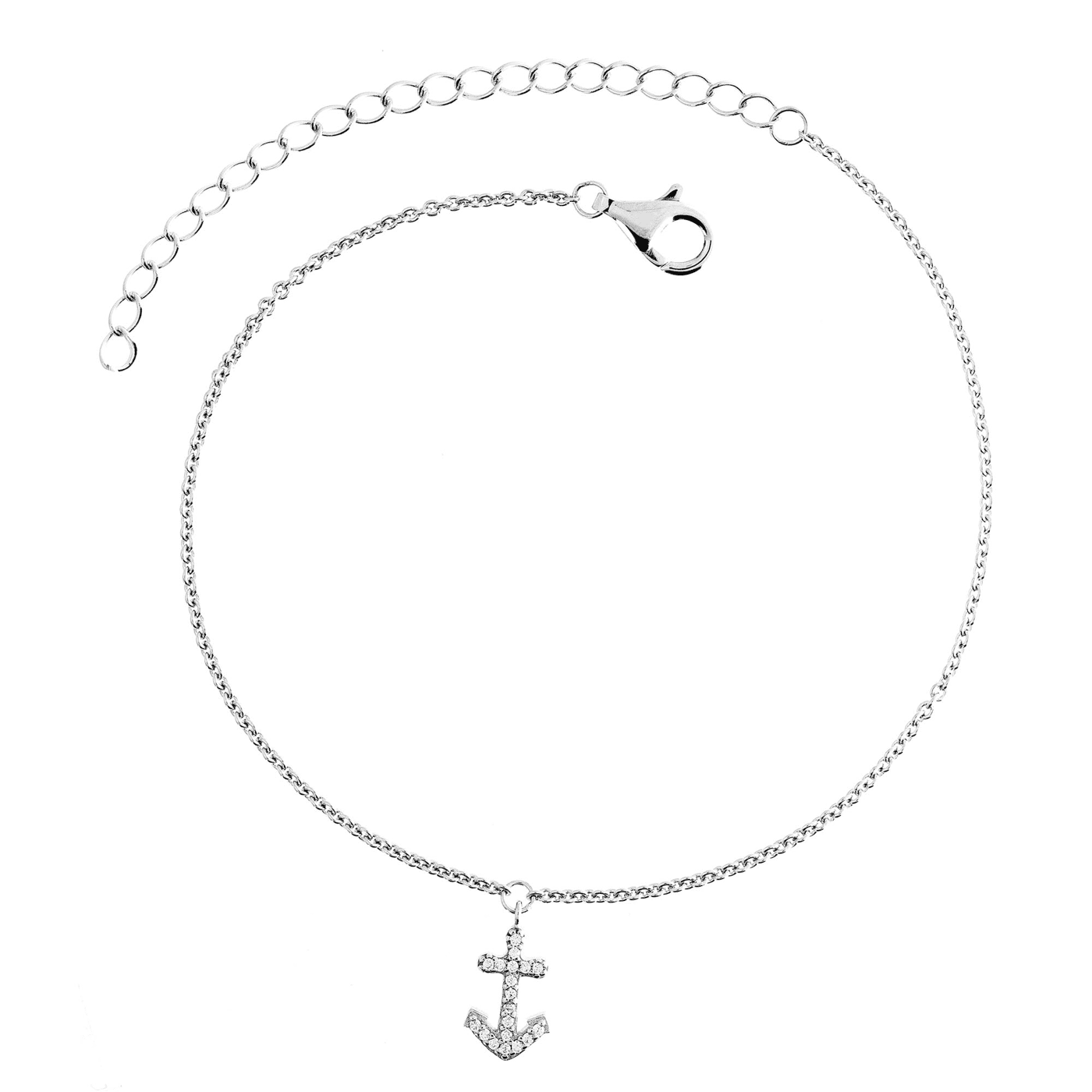 Fußkette Zirkonia 925er Silber Fußkette Zirkonia 925er Silber