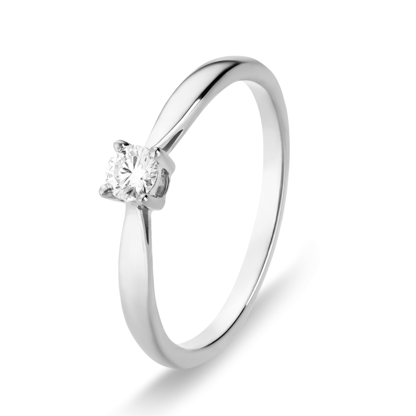 Ring Diamant ca. 0,15 ct. 333er Weißgold Select Solitär Ring Diamant ca. 0,15 ct. 333er Weißgold Select Solitär