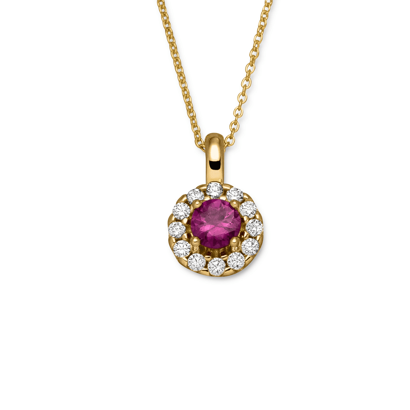 Edelsteinkette Diamant zus. ca. 0,10ct. 585er Gelbgold Edelsteinkette Diamant zus. ca. 0,10ct. 585er Gelbgold