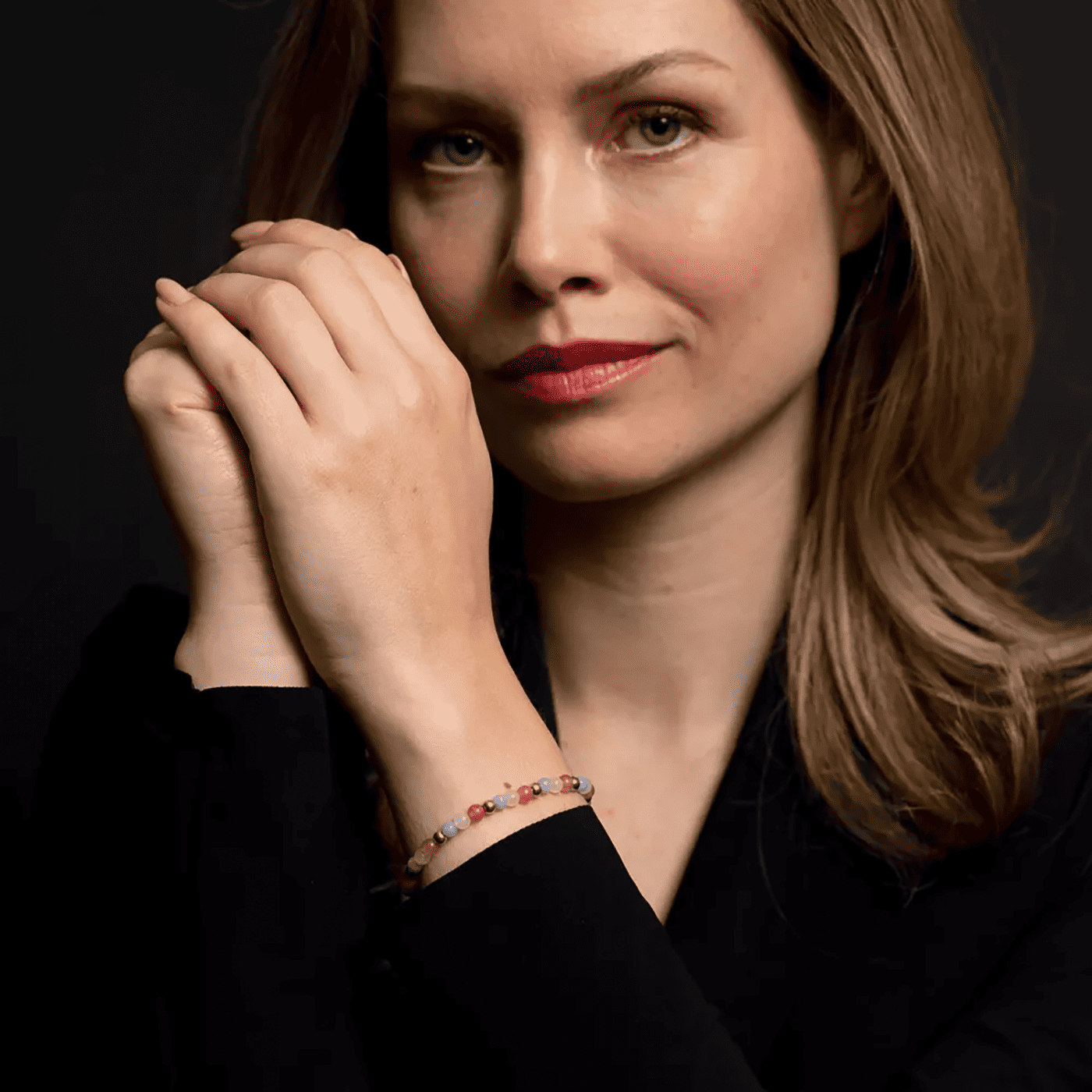 Armband Edelstahl gelb vergoldet Pink Summer Vibes Armband Edelstahl gelb vergoldet Pink Summer Vibes