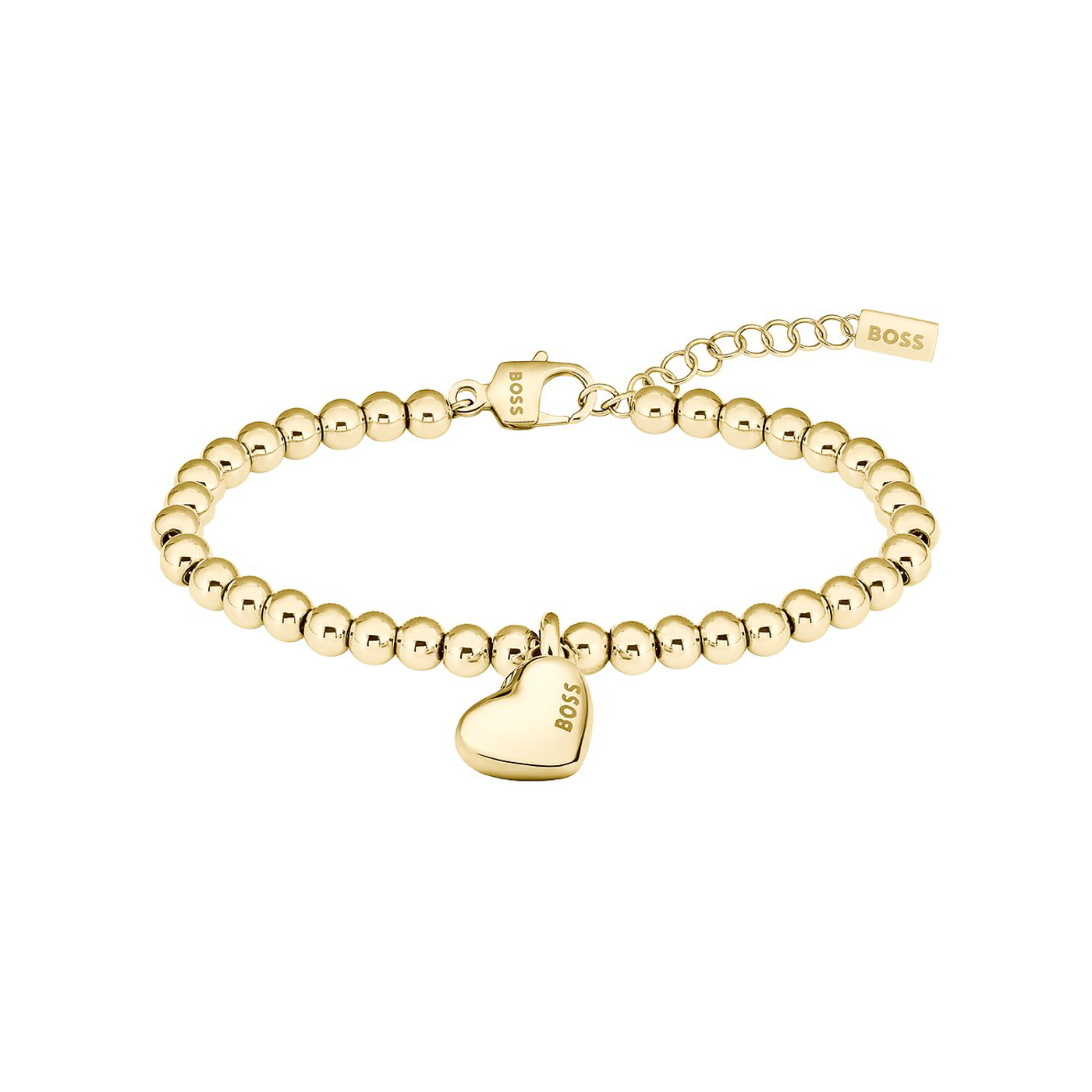 Armband Edelstahl gelb vergoldet Honey heart beads Armband Edelstahl gelb vergoldet Honey heart beads