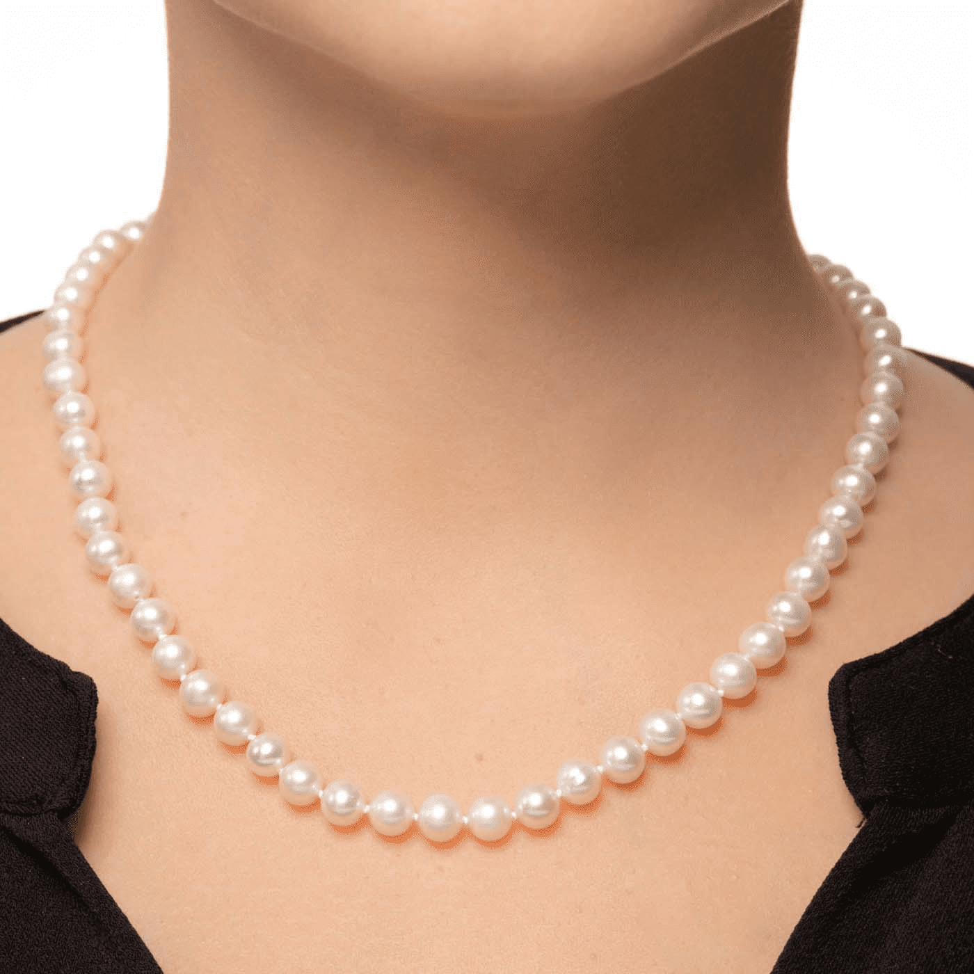 Perlenkette 925er Silber vergoldet Süßwasser-Zuchtperle Perlenkette 925er Silber vergoldet Süßwasser-Zuchtperle