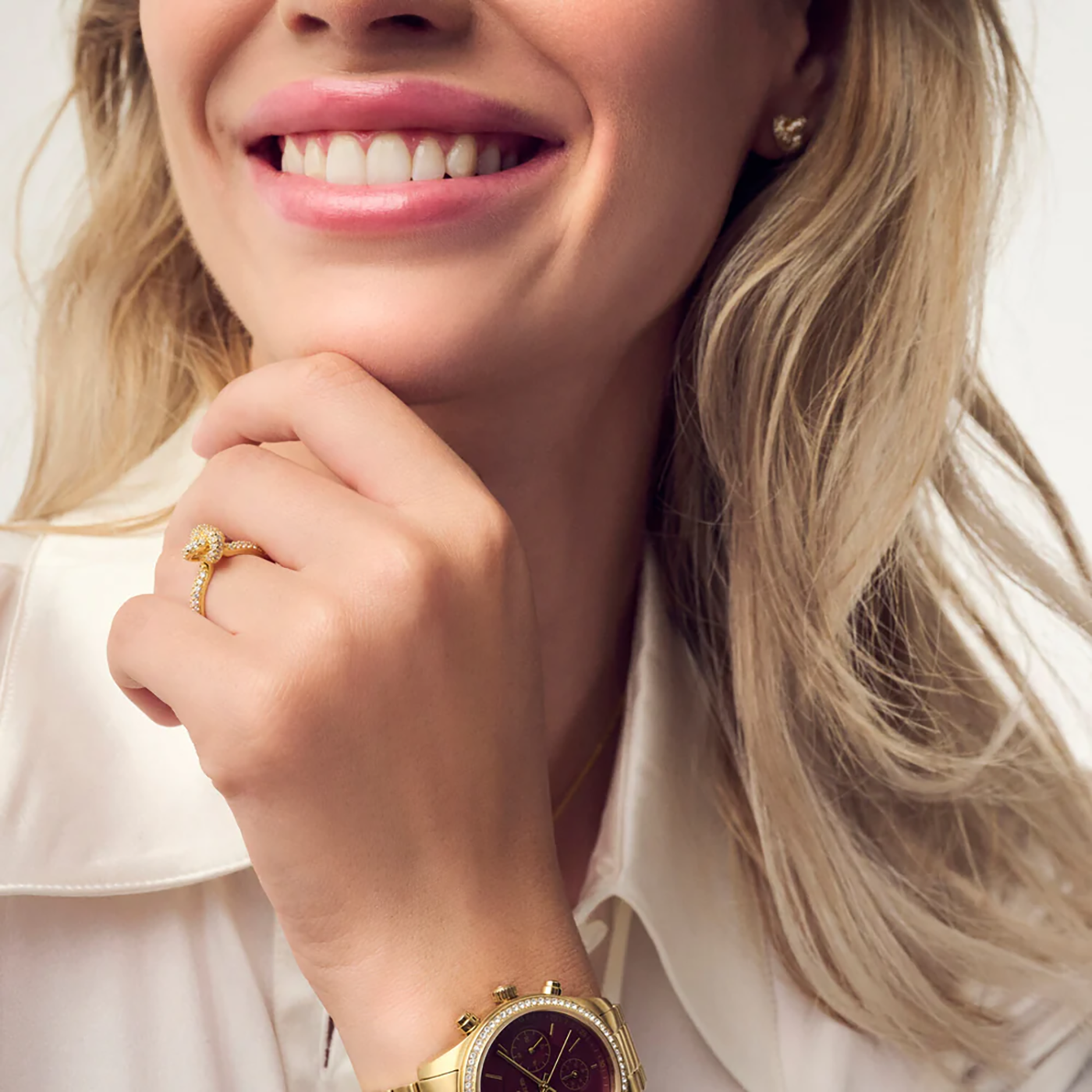 Ring Zirkonia 925er Silber gelb vergoldet Imperia