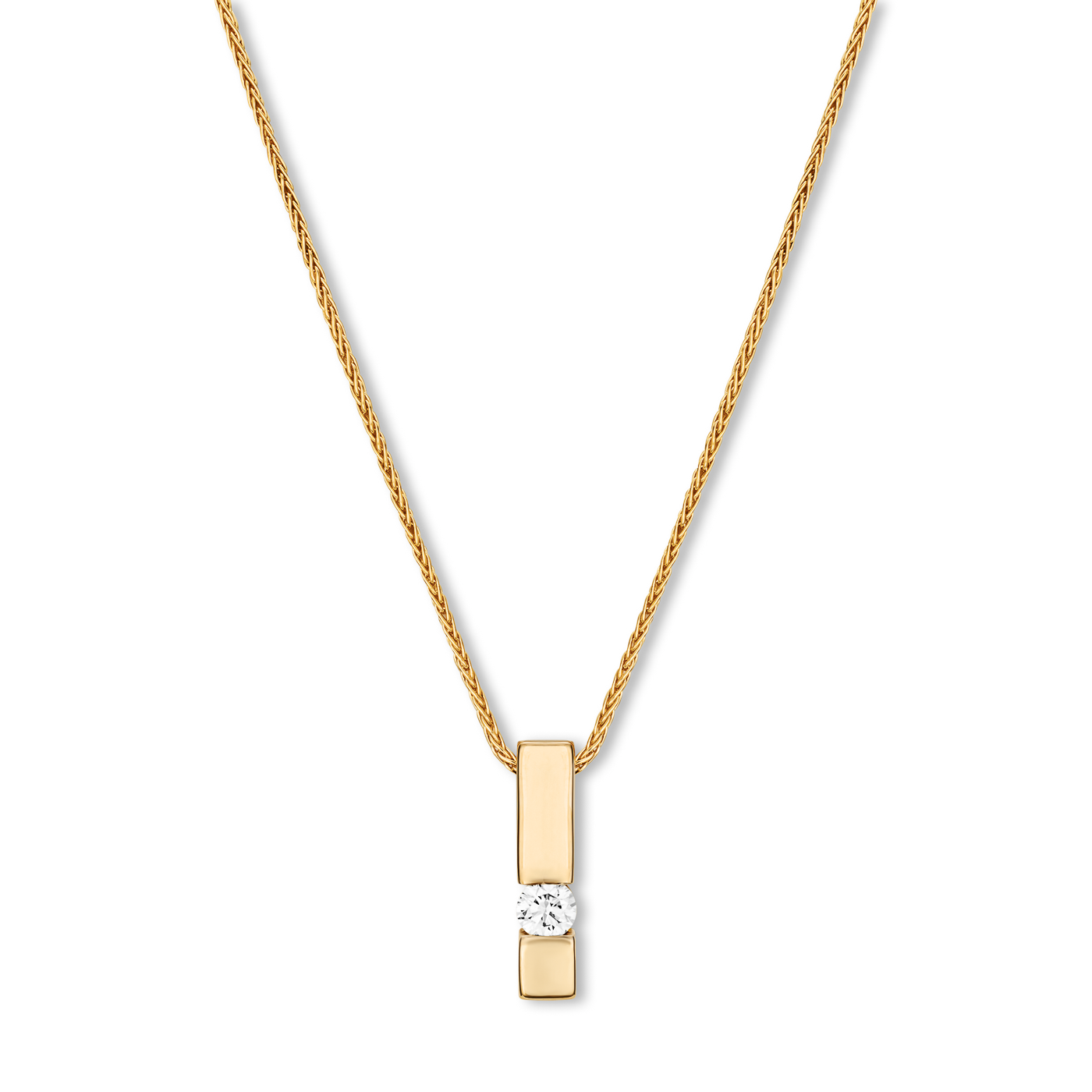 Kette Diamant ca. 0,10 ct. 585er Gelbgold In Love Solitär Kette Diamant ca. 0,10 ct. 585er Gelbgold In Love Solitär