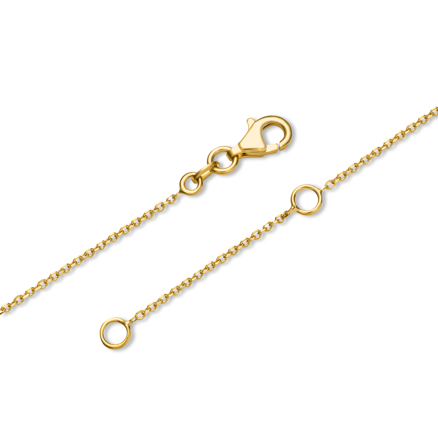 Edelsteinkette Blautopas 375er Gelbgold