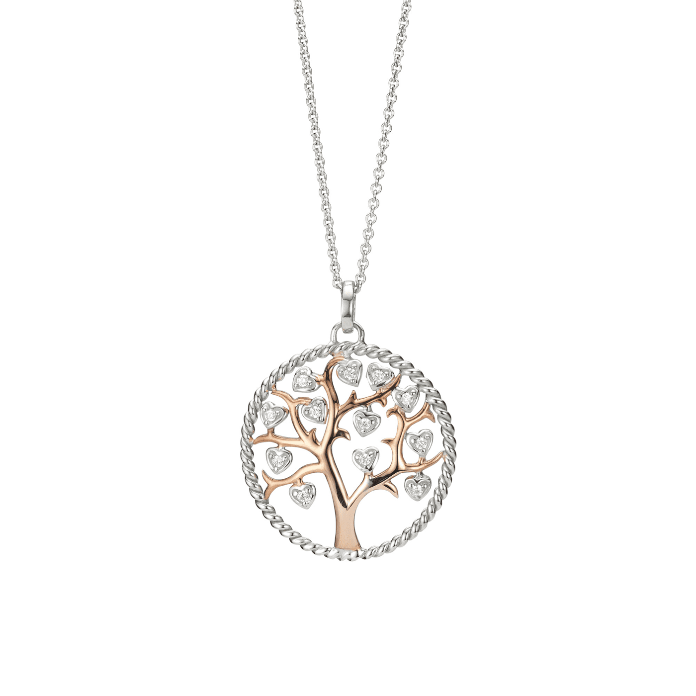 Kette Zirkonia 925er bicolor 