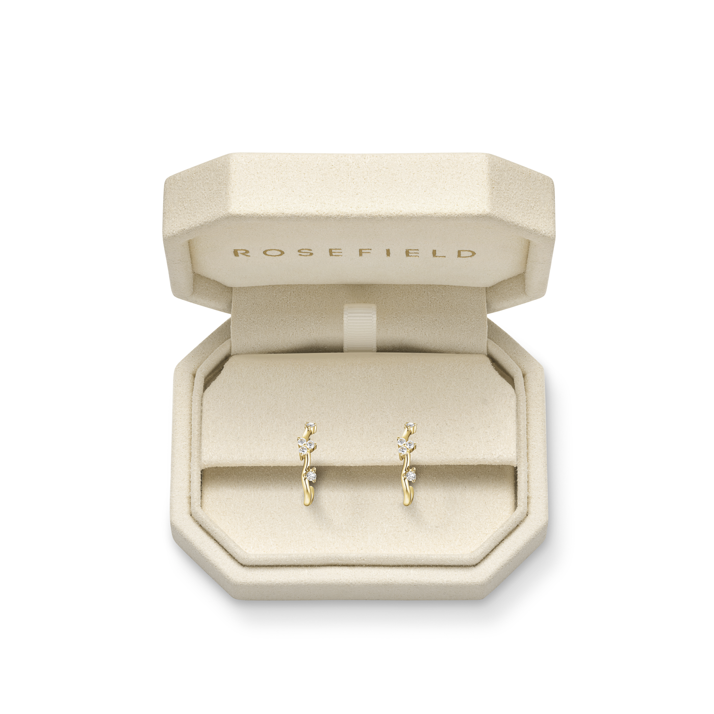 Ohrringe syn. Diamant zus. 0,089ct. 585er Gelbgold Wave Ohrringe syn. Diamant zus. 0,089ct. 585er Gelbgold Wave