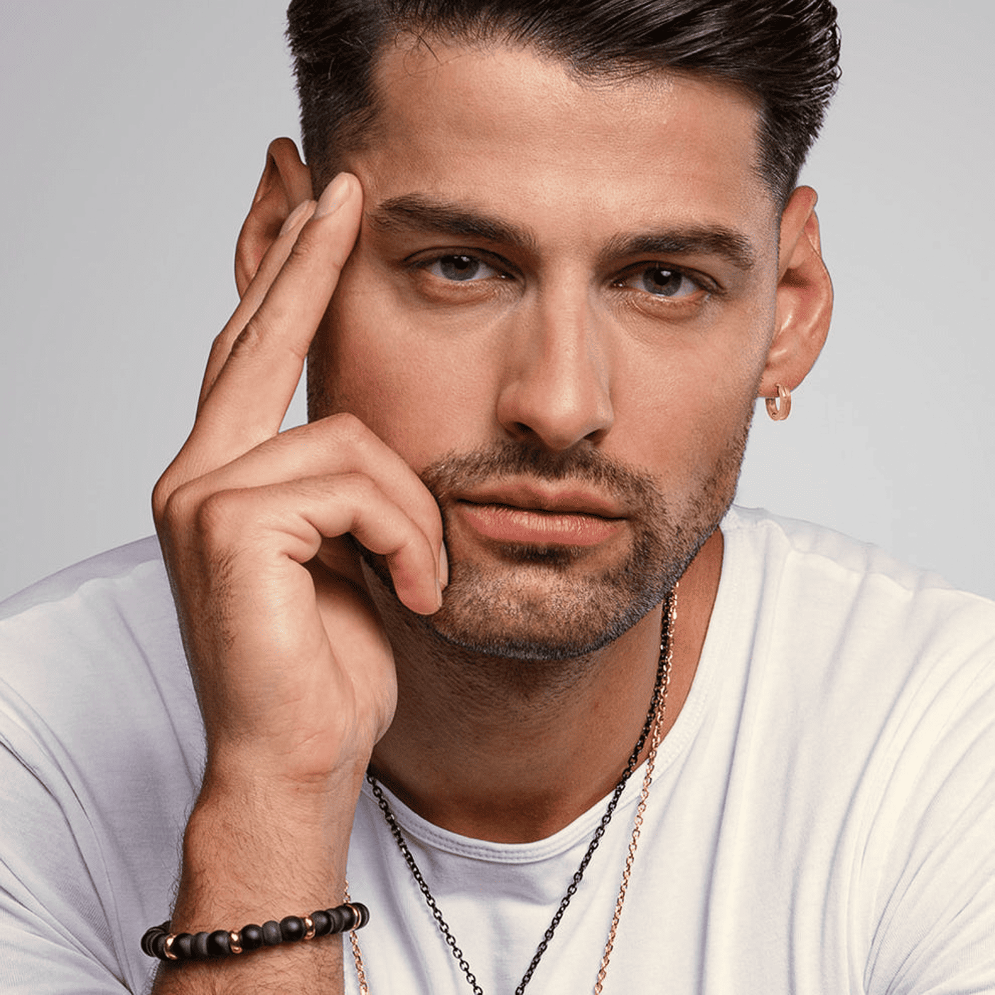 Einzelohrring Edelstahl gelb vergoldet India