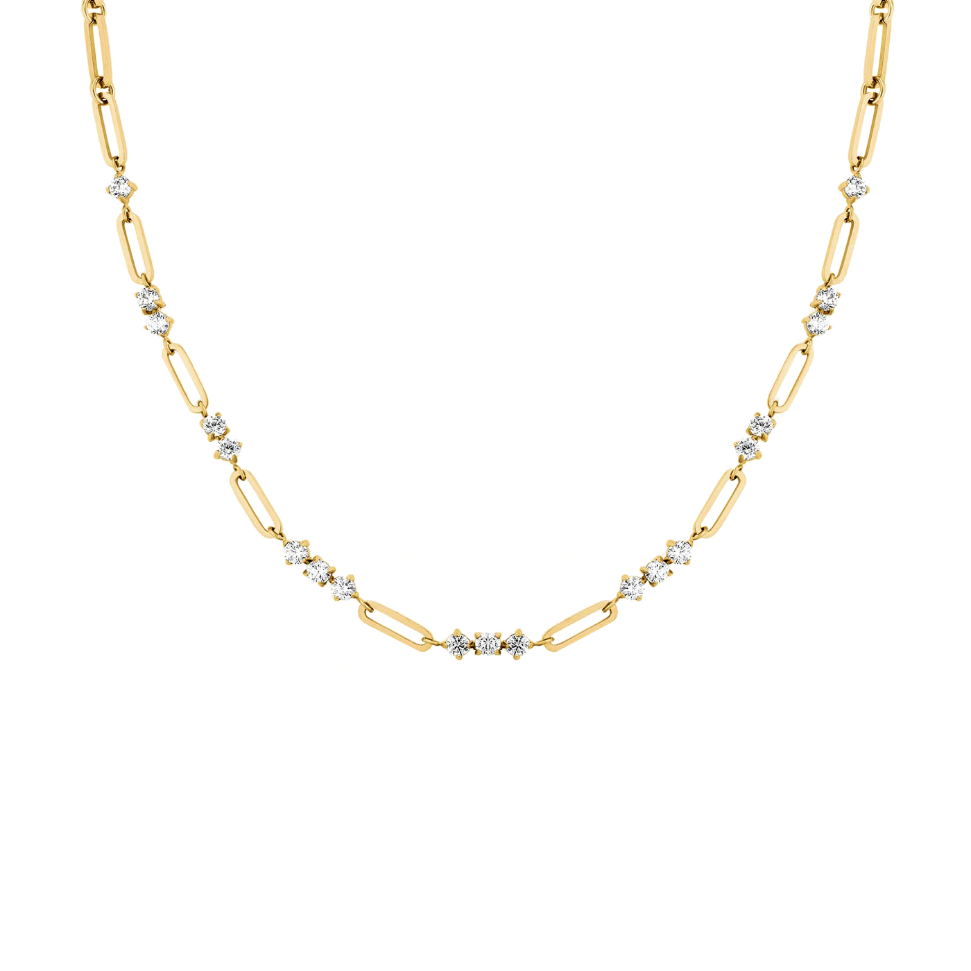 Zirkoniakette Edelstahl gelb vergoldet Crystal Zirkoniakette Edelstahl gelb vergoldet Crystal