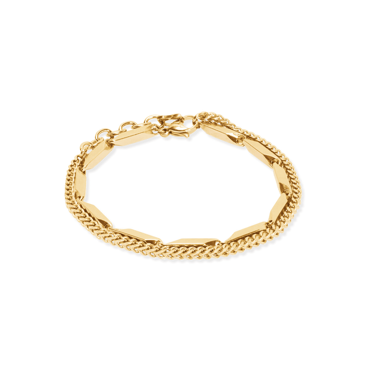 Armband Edelstahl gelb vergoldet Twisted Layers Armband Edelstahl gelb vergoldet Twisted Layers