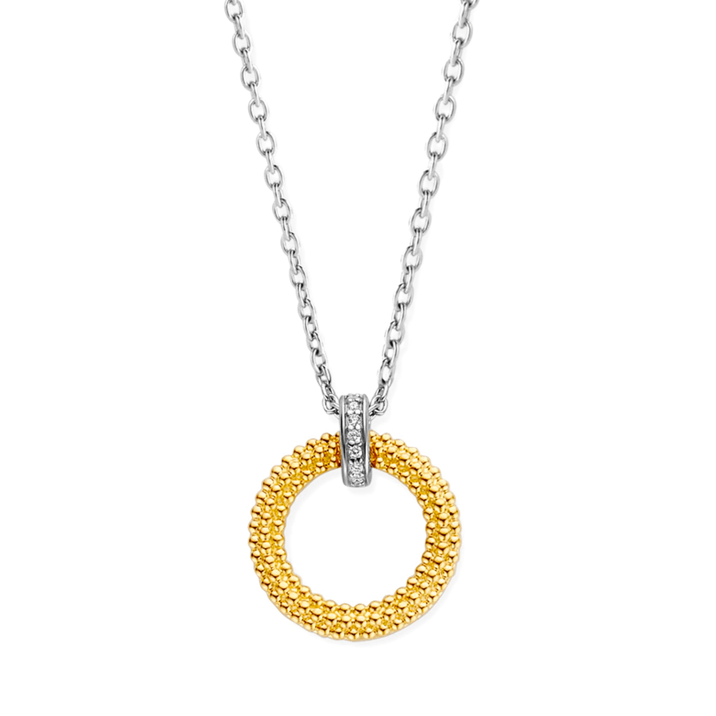 Kette Zirkonia 925er Silber Bicolor  Kette Zirkonia 925er Silber Bicolor