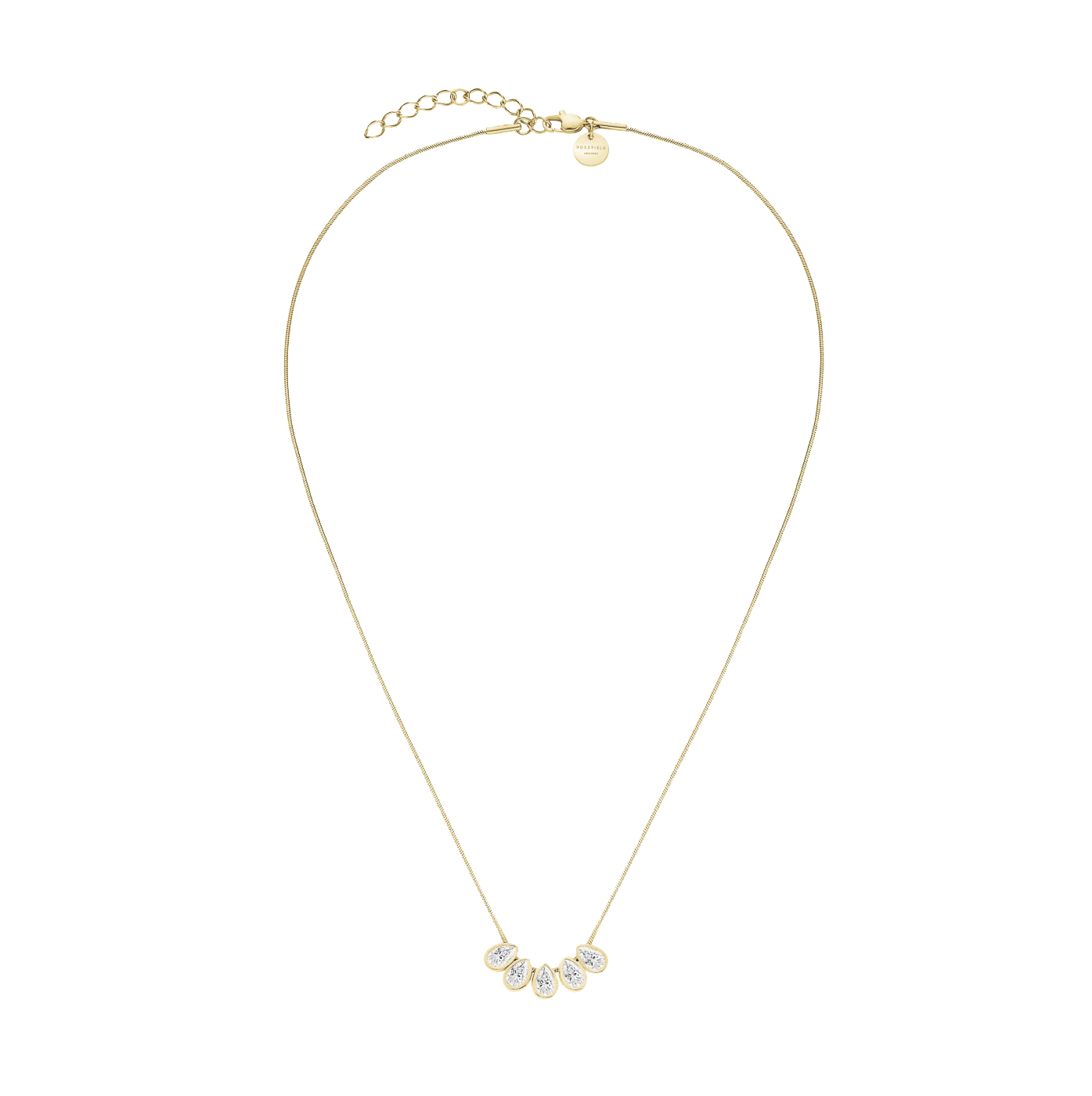 Kette Edelstahl gelb vergoldet Playful Crystala