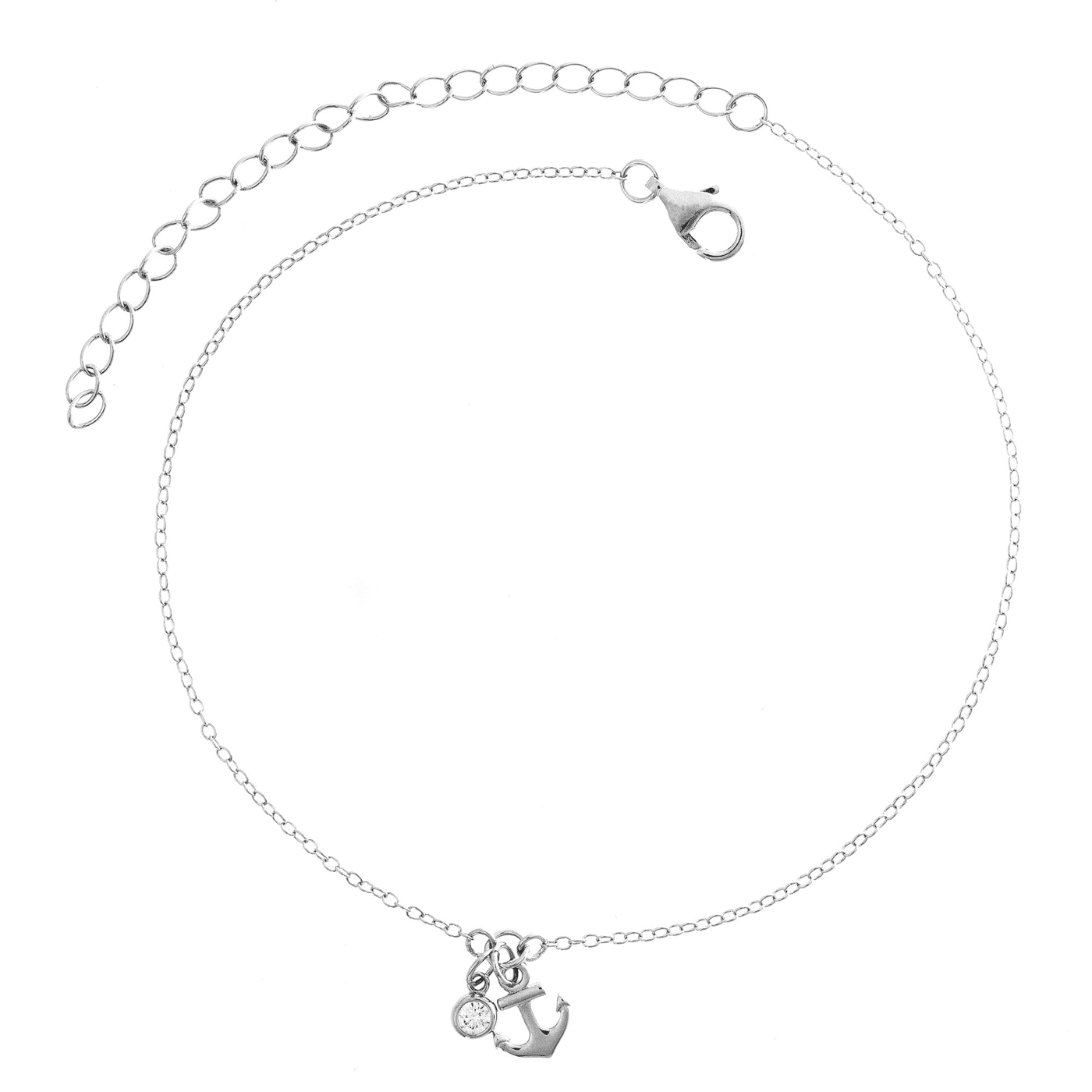 Fußkette Zirkonia 925er Silber Fußkette Zirkonia 925er Silber