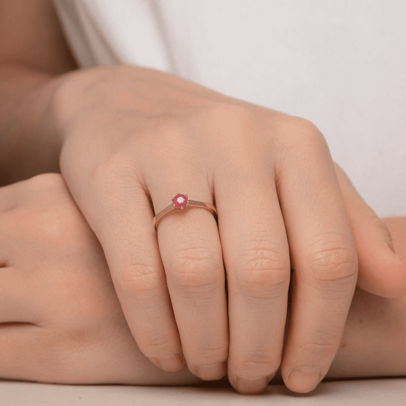 Edelsteinring 333er Gelbgold