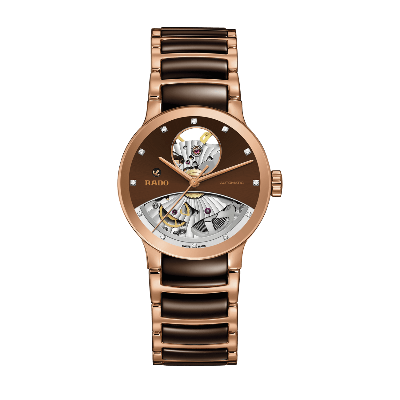 Centrix Diamonds Open Heart Automatik Uhr Centrix Diamonds Open Heart Automatik Uhr