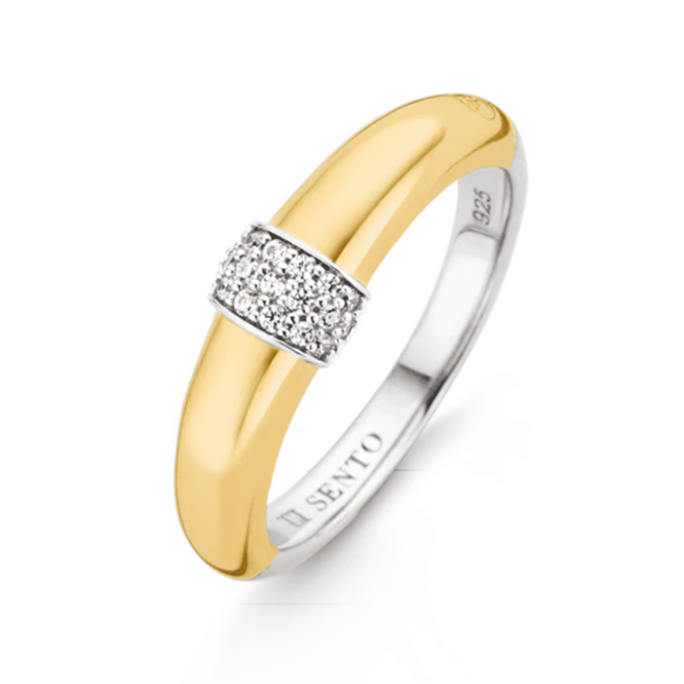 Ring Zirkonia 925er Silber bicolor Vintage Elegance Ring Zirkonia 925er Silber bicolor Vintage Elegance
