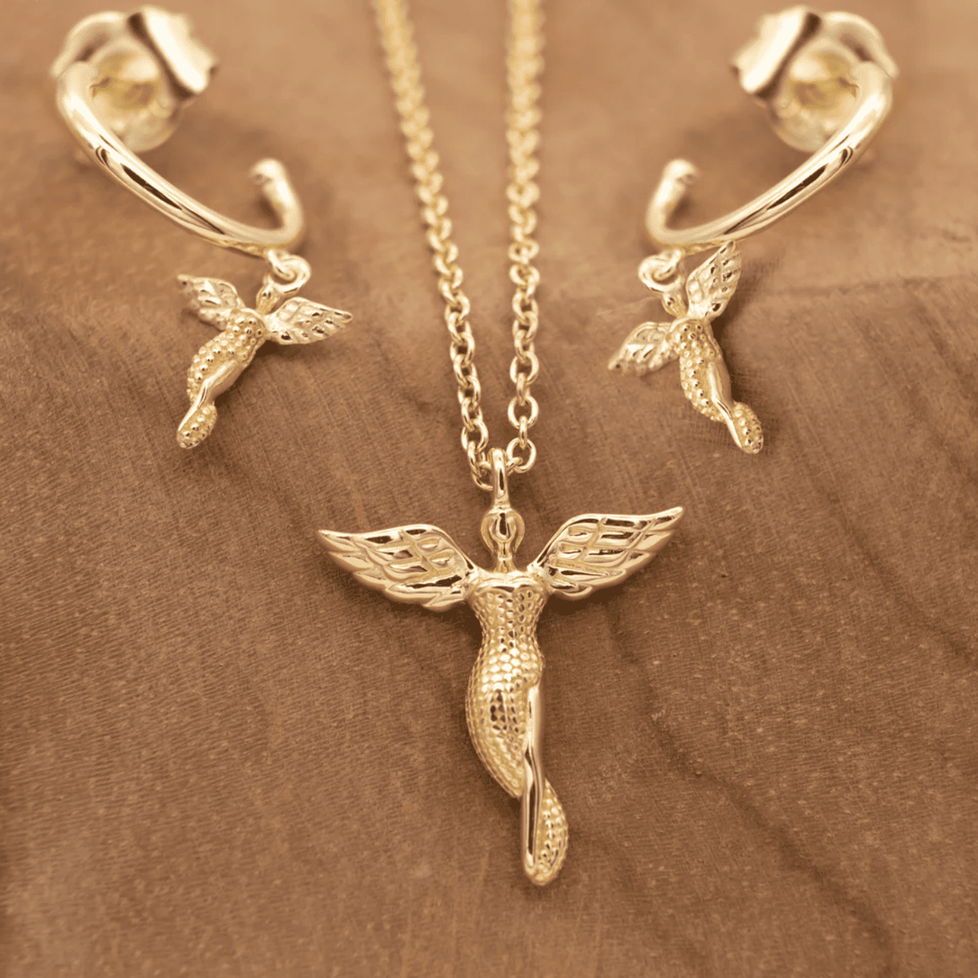 Kette 925er Silber gelb vergoldet Engel Kette 925er Silber gelb vergoldet Engel