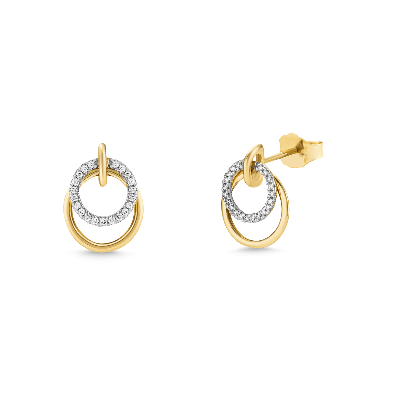 Ohrringe Diamant zus. ca. 0,08 ct. 375er Gelbgold Ohrringe Diamant zus. ca. 0,08 ct. 375er Gelbgold