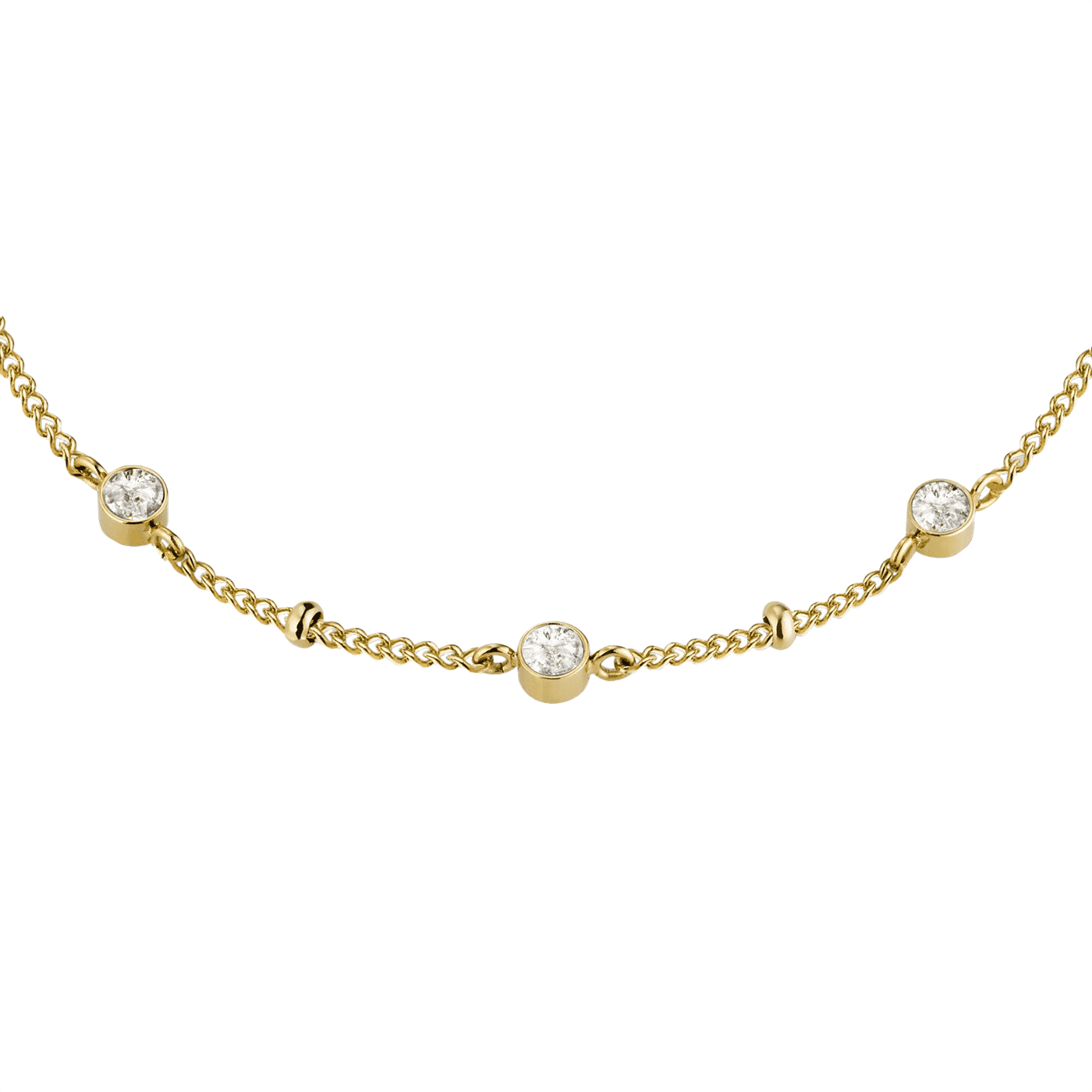 Armband Edelstahl gelb vergoldet Crystal