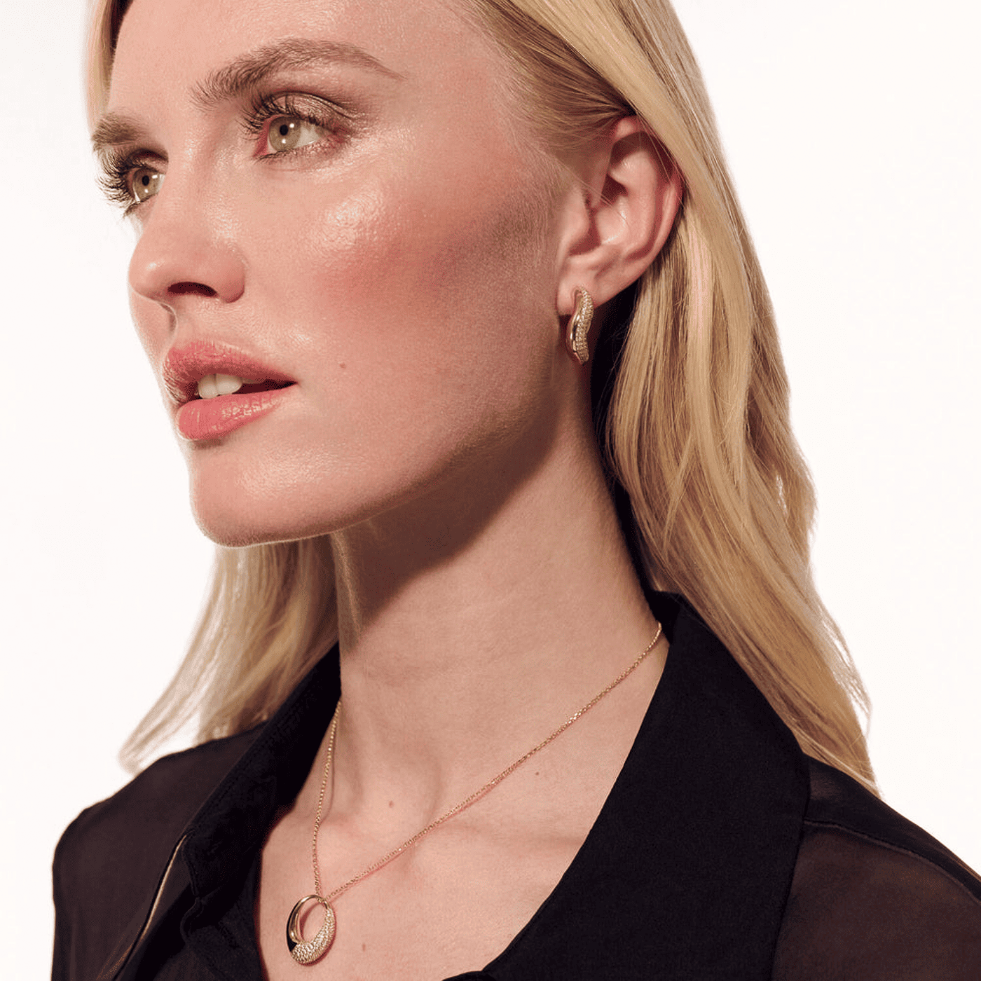 Ohrringe Zirkonia 925er Silber vergoldet Glorenza