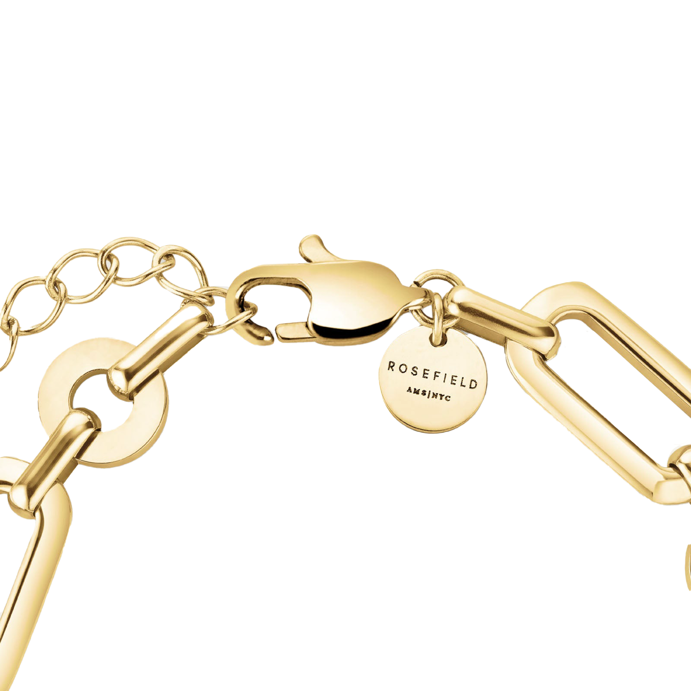 Armband Edelstahl gelb vergoldet Multi Octagon Studs