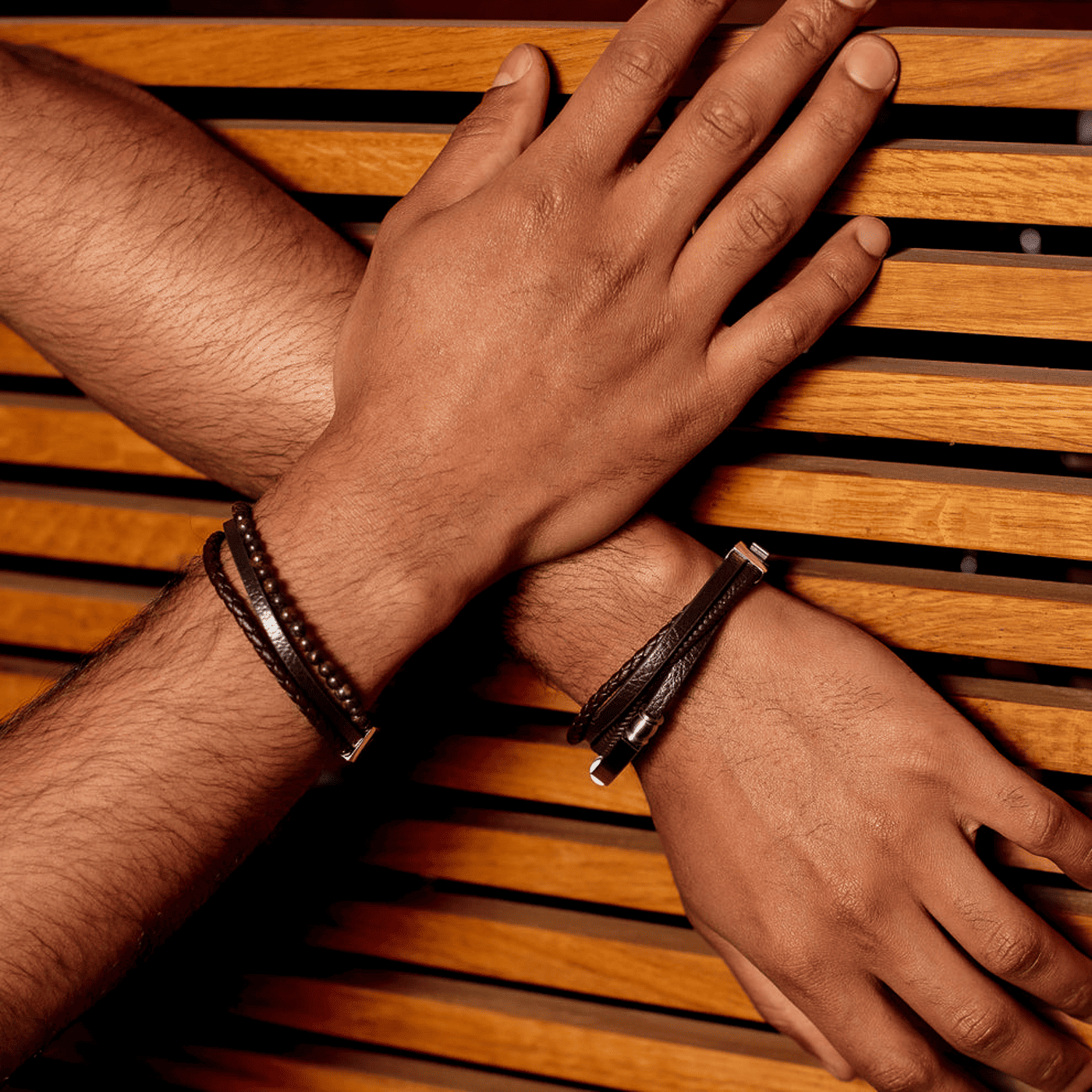 Lederarmband schwarz Felix