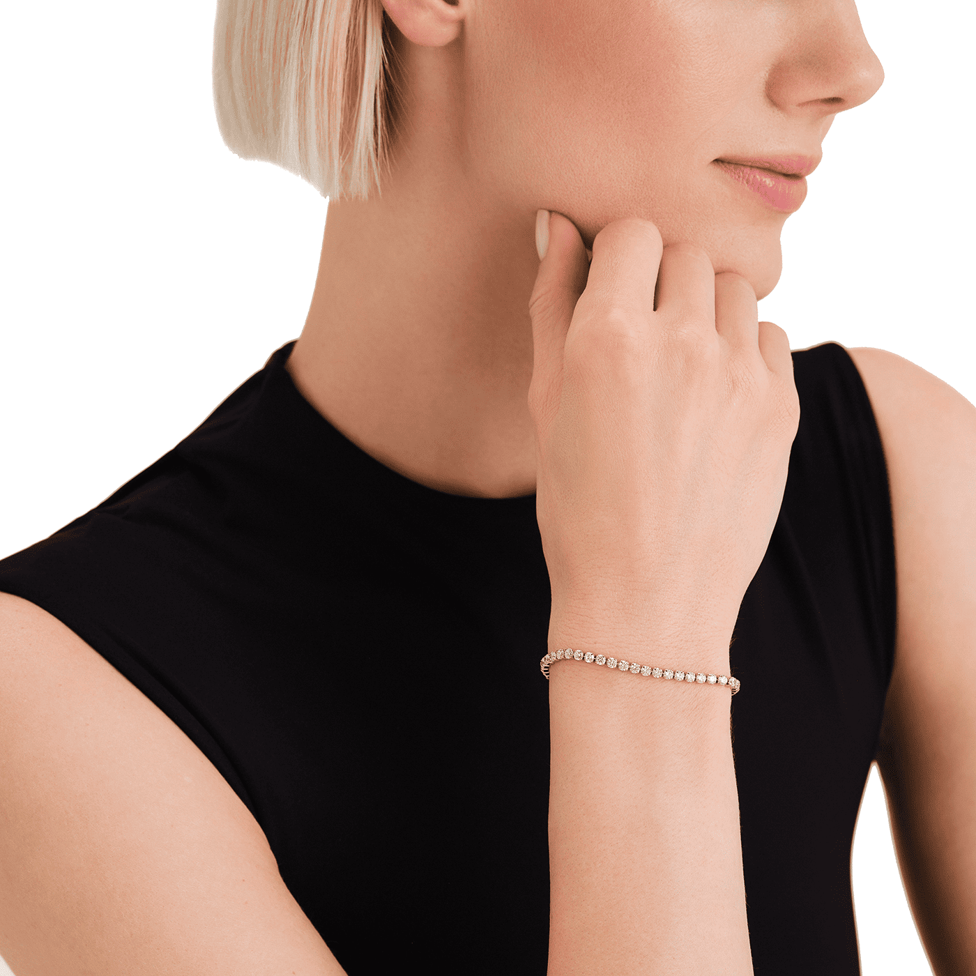 Armband Edelstahl gelb vergoldet Tennis Armband Edelstahl gelb vergoldet Tennis