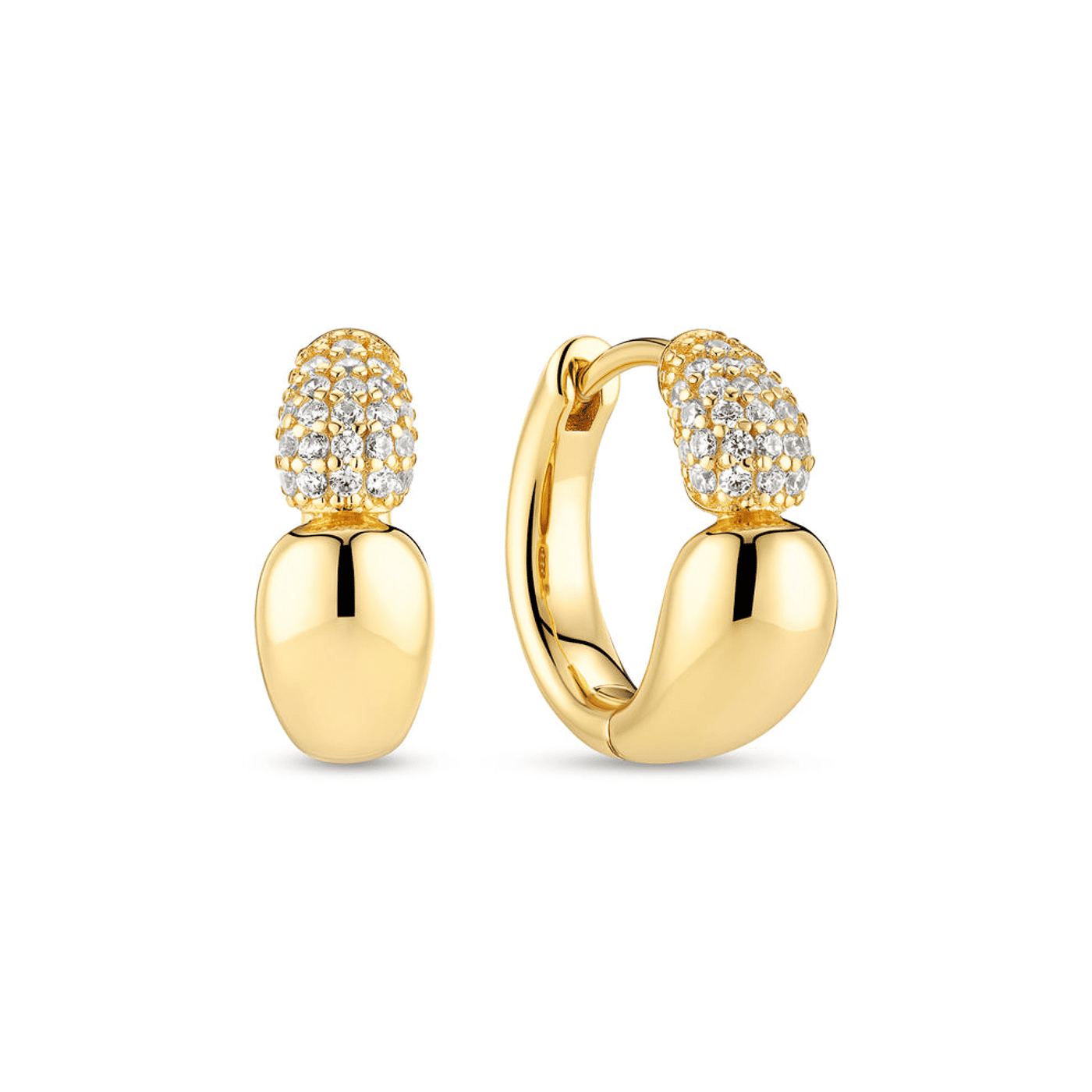 Ohrringe Zirkonia 925er Silber gelb vergoldet Goccia Ohrringe Zirkonia 925er Silber gelb vergoldet Goccia