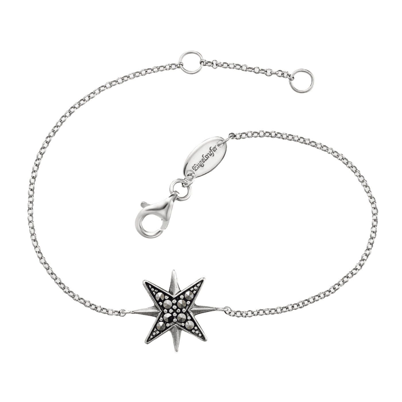 Kette und Armband Set 925er Silber Stern Kette und Armband Set 925er Silber Stern