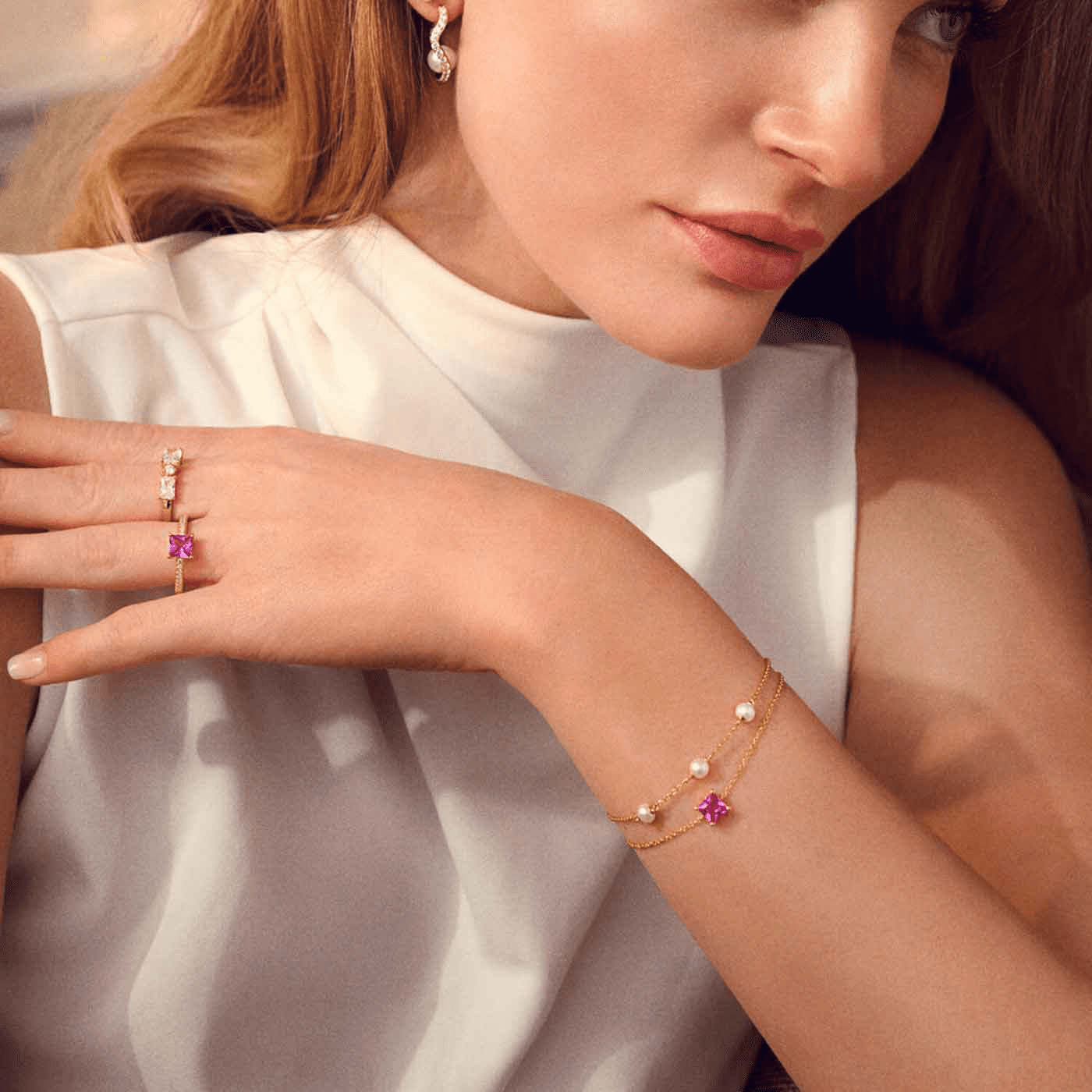 Ring Zirkonia Edelstahl gelb vergoldet Ellera Ring Zirkonia Edelstahl gelb vergoldet Ellera