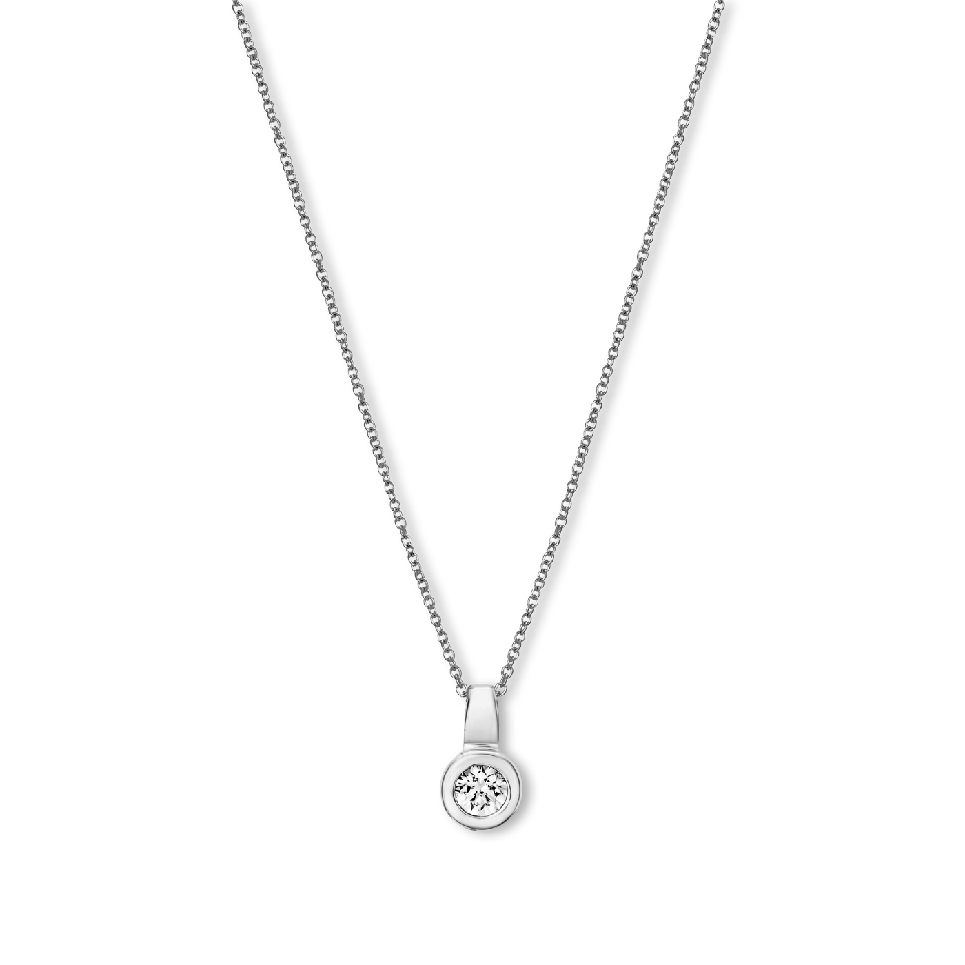 Kette Diamant ca. 0,10 ct. 333er Weißgold Select Solitär Kette Diamant ca. 0,10 ct. 333er Weißgold Select Solitär